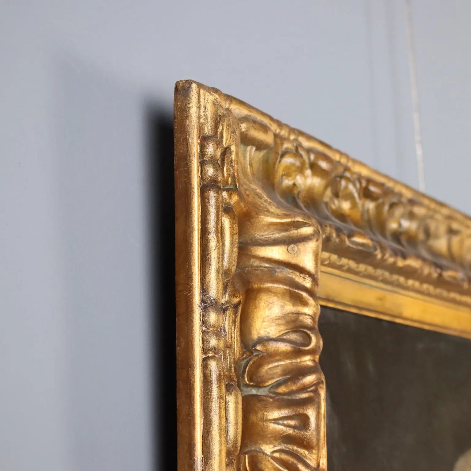 Antique Painting Female Portrait Oil on Canvas Portrait XIX Century