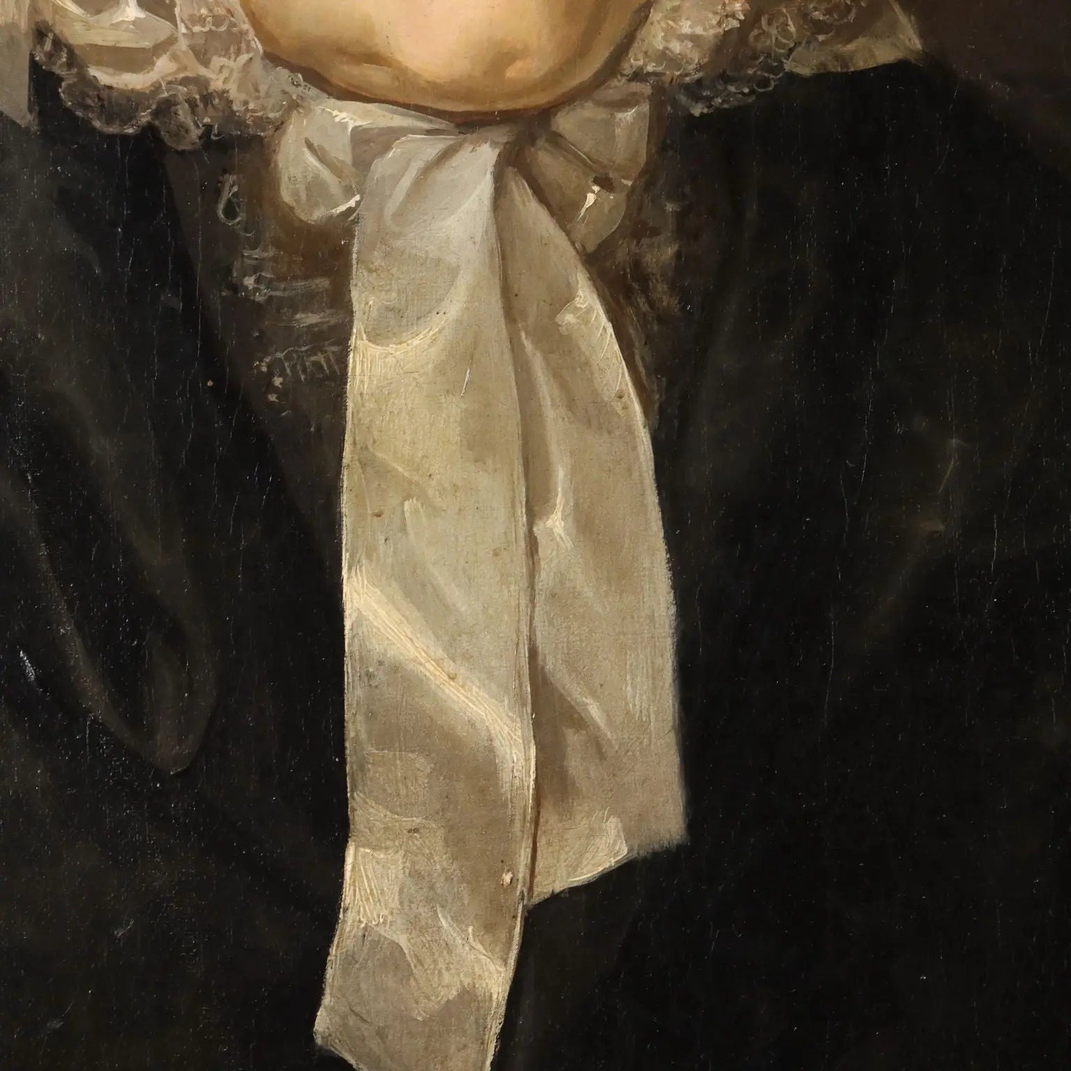 Antique Painting Female Portrait Oil on Canvas Portrait XIX Century