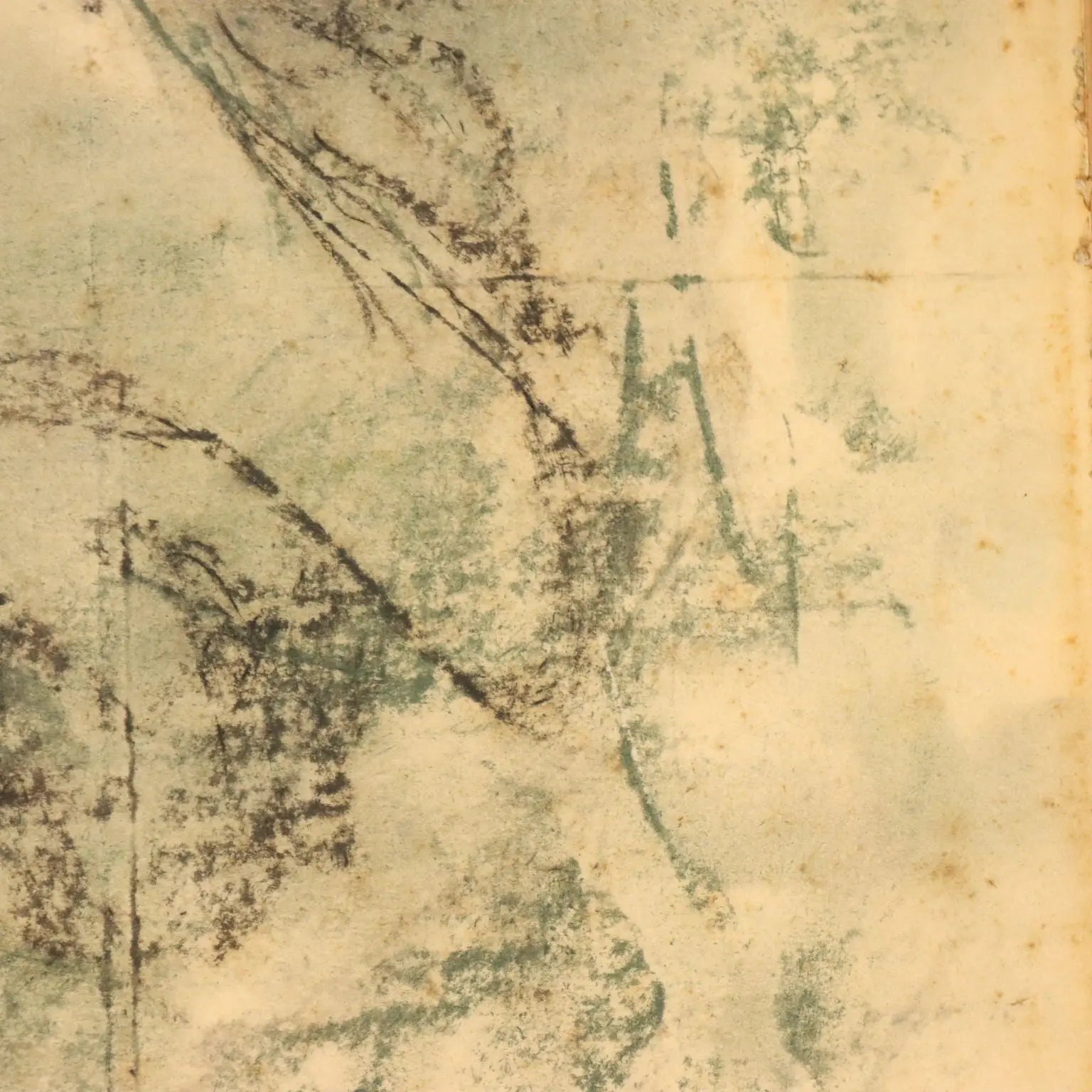 Antique Drawing Signed Antonio Mancini Mixed Technique XIX Century