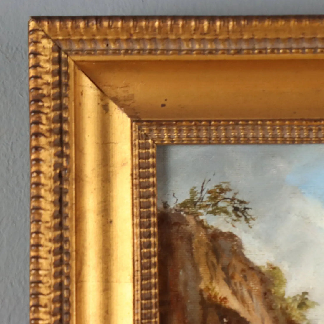 Antique Painting Signed Ernst Gustav Doerell Landscape XIX Century