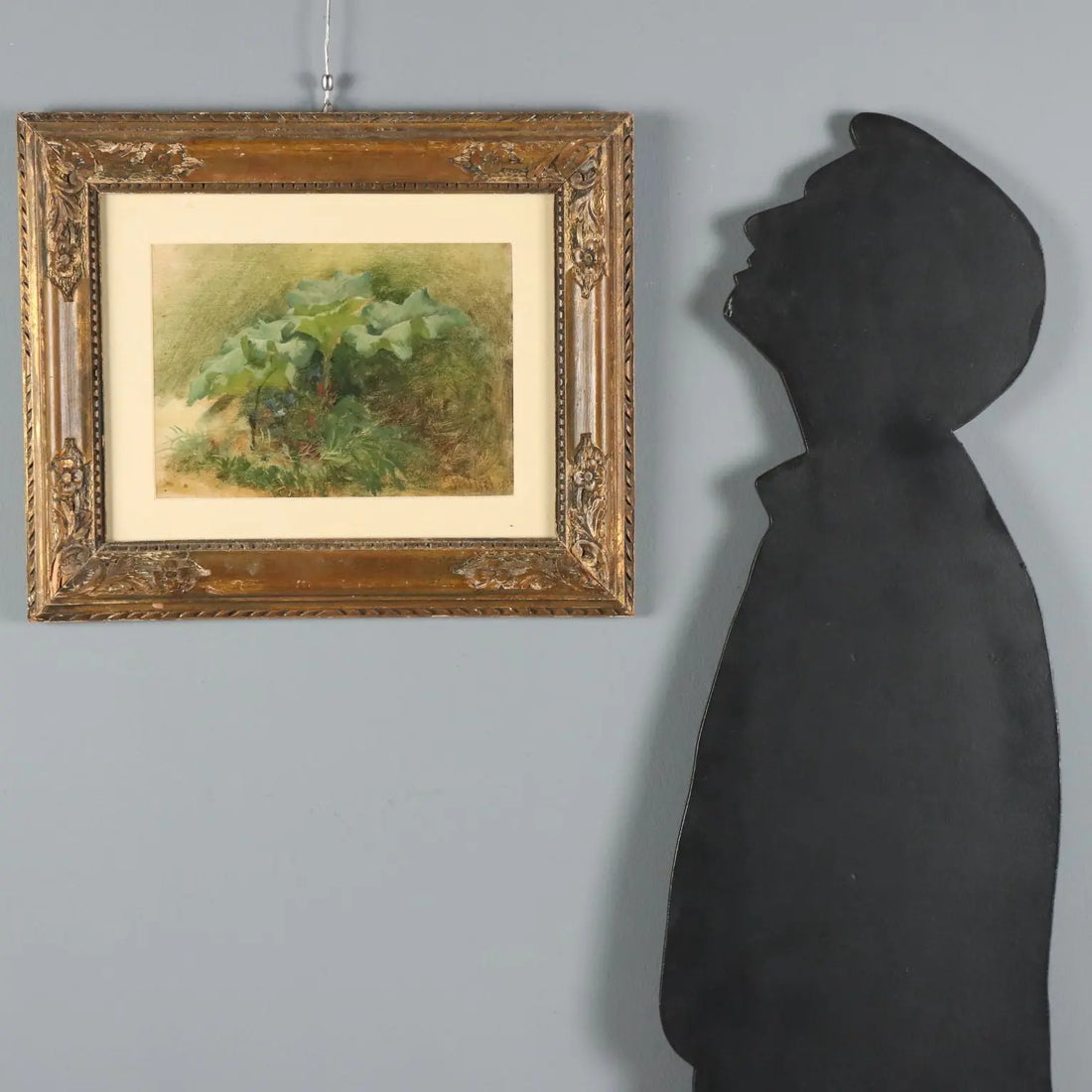 Antique Painting Signed Giuseppe Palizzi Oil on Cardboard 1838