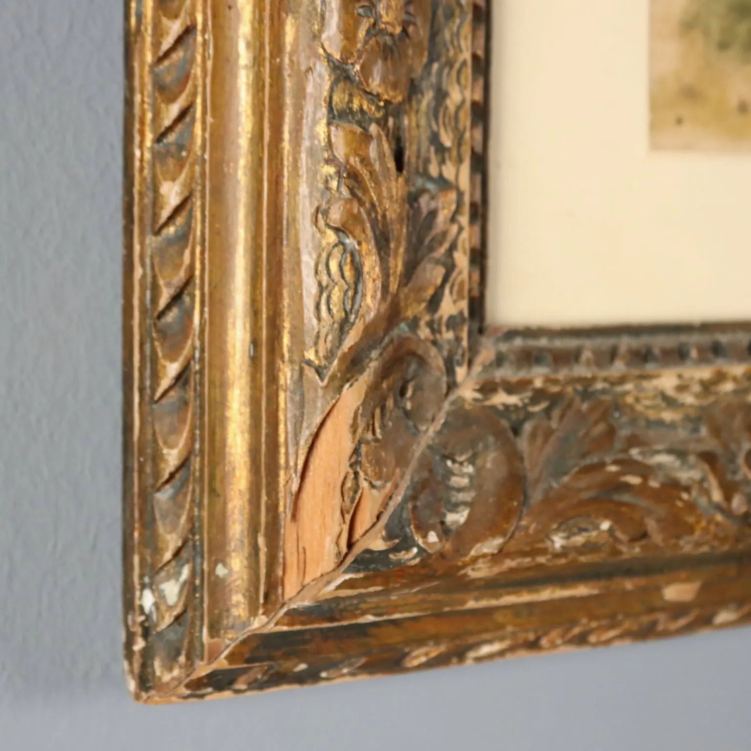 Antique Painting Signed Giuseppe Palizzi Oil on Cardboard 1838