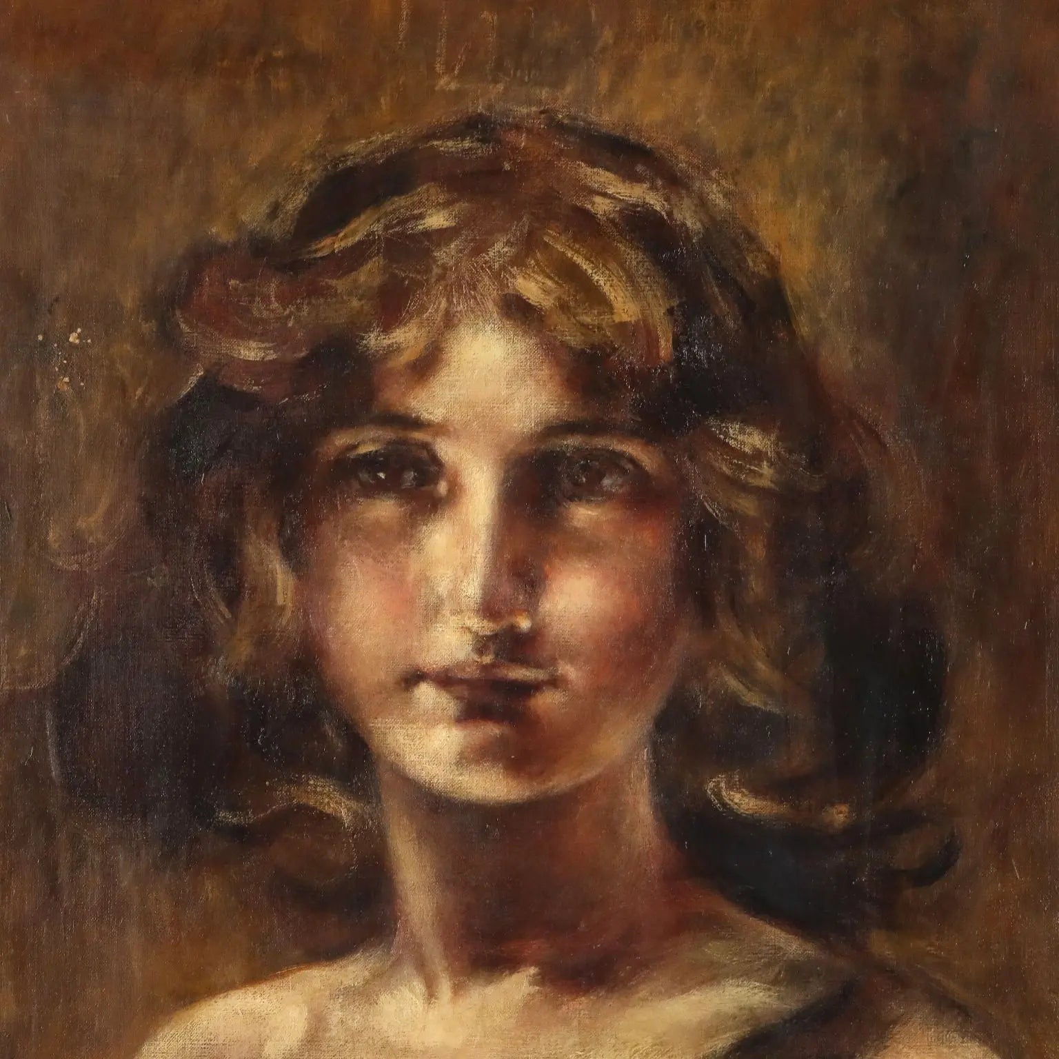 Antique Painting Signed Luigi Conconi Oil on Canvas Italy XIX Century