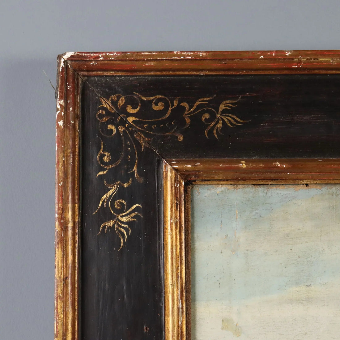 Antique Painting Bucolic Landscape Oil on Canvas Europe XIX Century