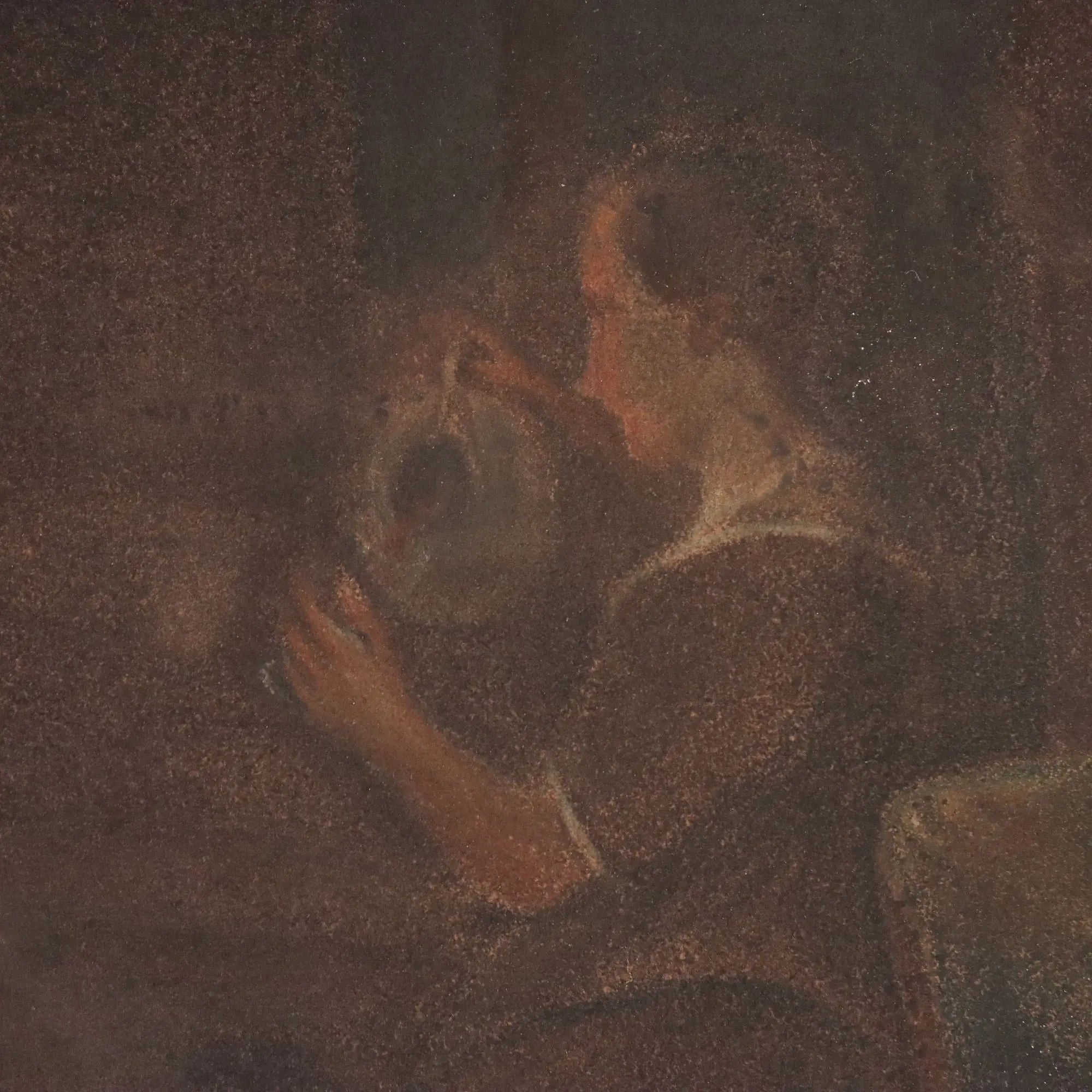Antique Painting The Chess Players Crayons on Paper XIX Century