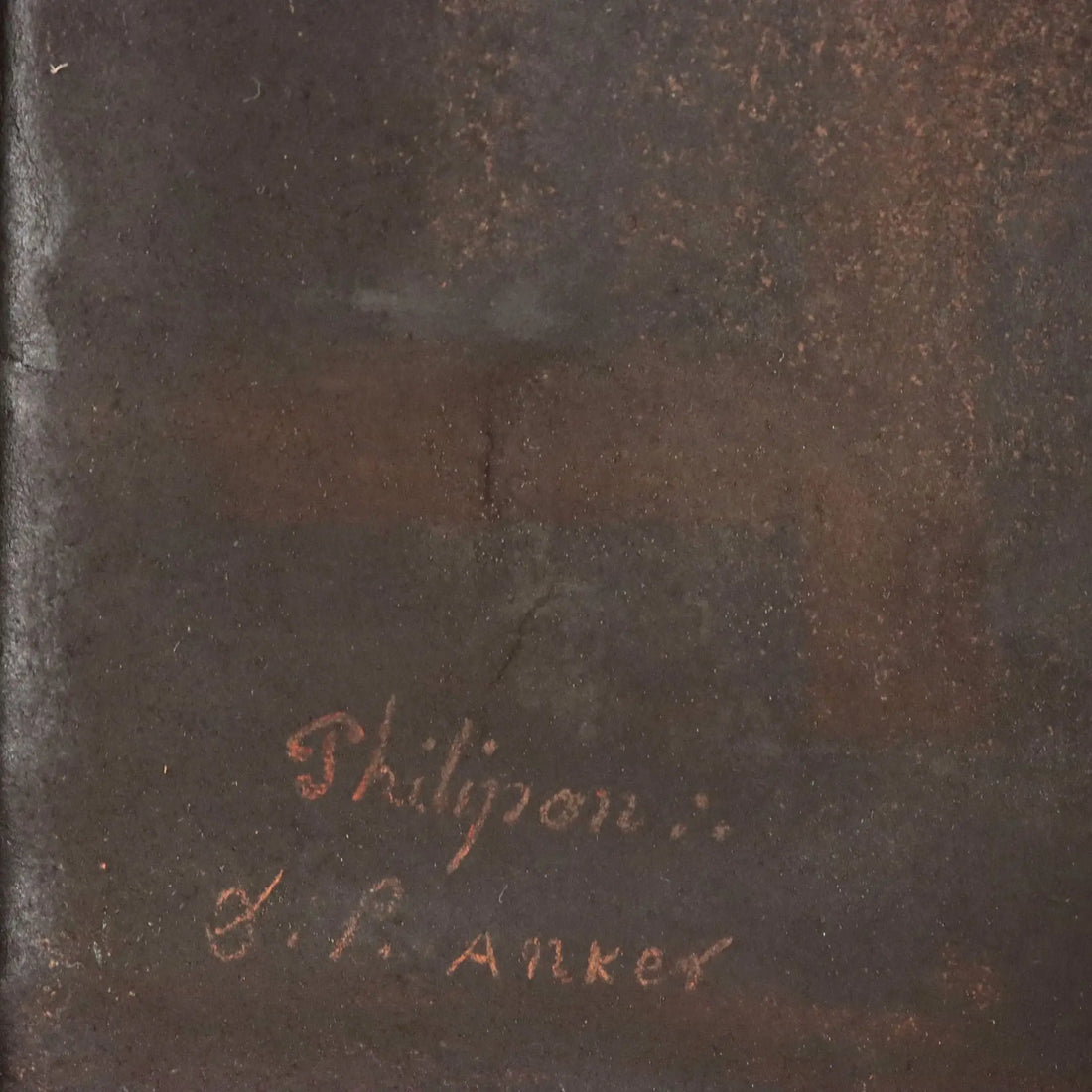 Antique Painting The Chess Players Crayons on Paper XIX Century