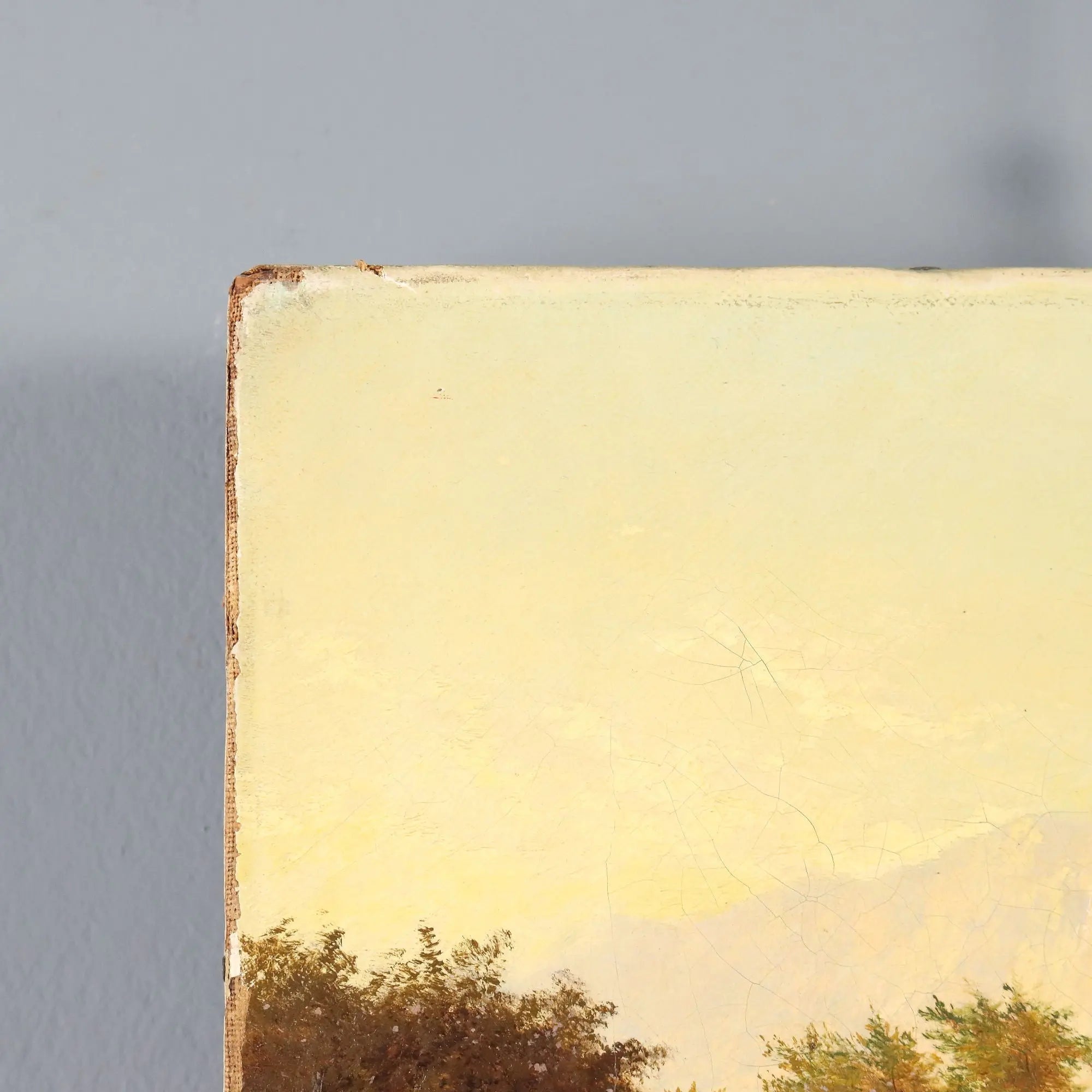 Antique Painting Signed Edward Henry Holder Rural Landscape 1871