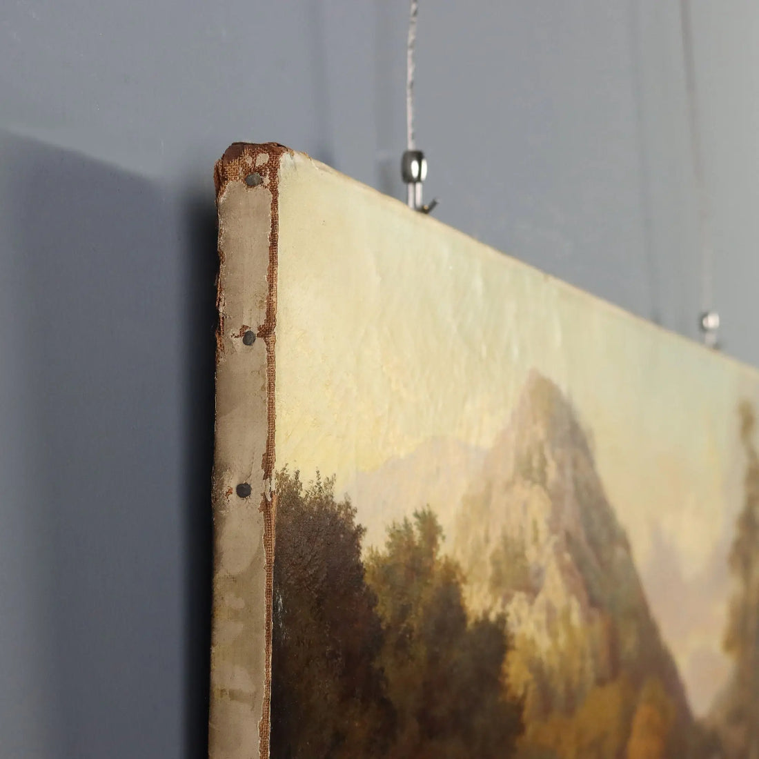 Antique Painting Signed Edward Henry Holder Rural Landscape 1871