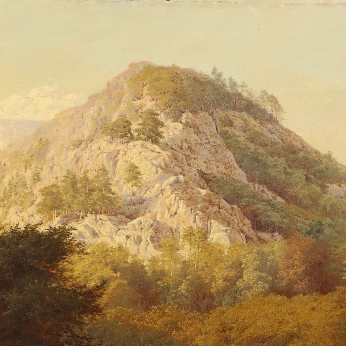 Antique Painting Signed Edward Henry Holder Rural Landscape 1871