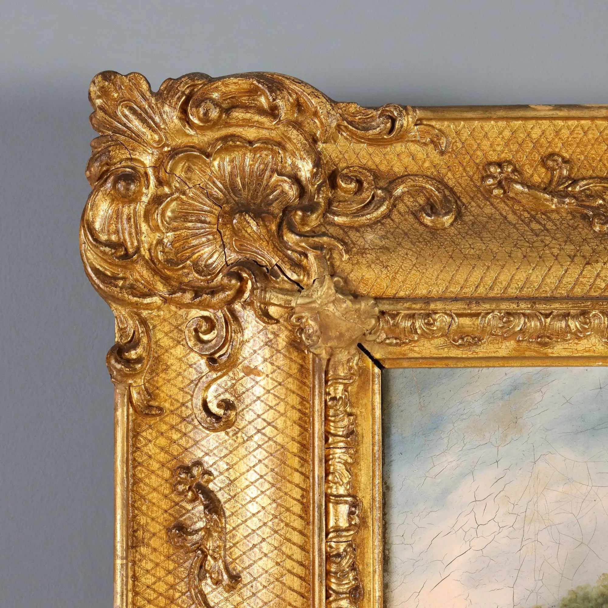 Antique Painting Portrait of a Lady Oil on Canvas XIX Century