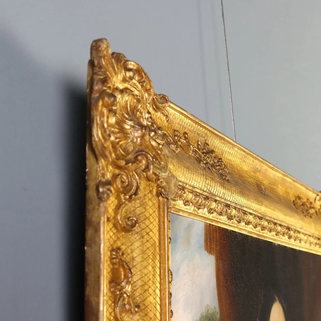 Antique Painting Portrait of a Lady Oil on Canvas XIX Century