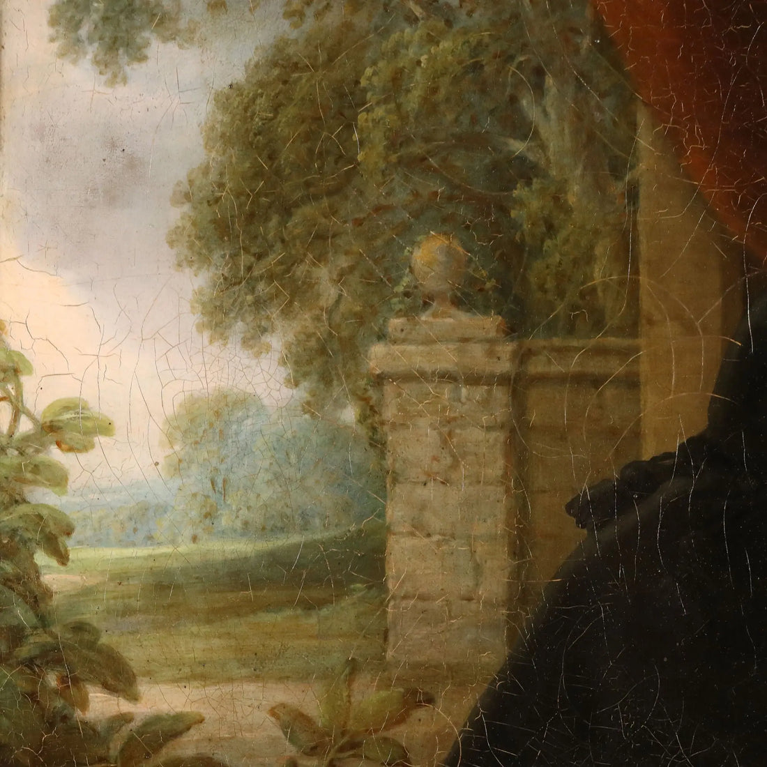 Antique Painting Portrait of a Lady Oil on Canvas XIX Century