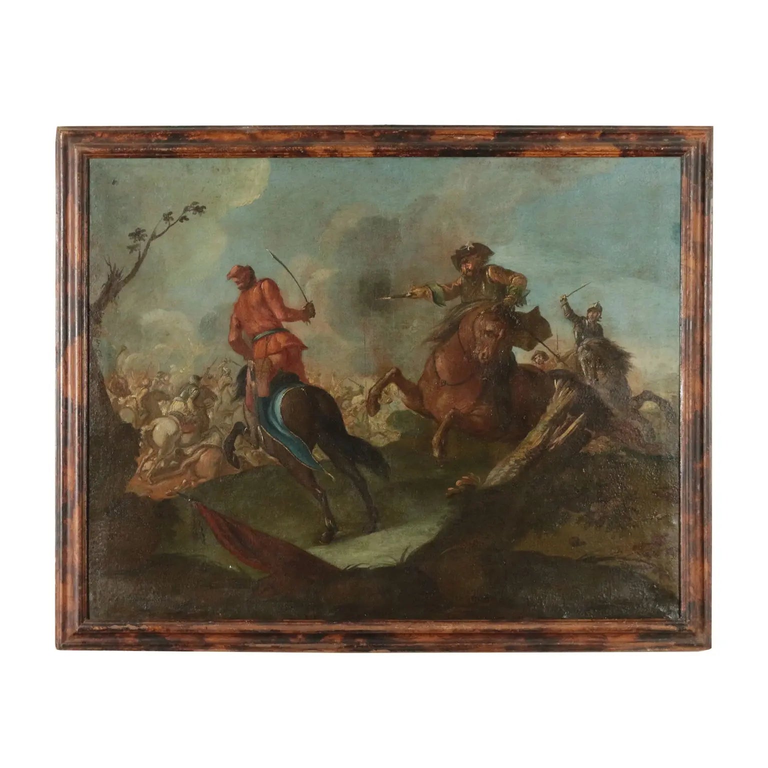 Battle Scene Oil On Canvas 17th Century | Art | Antique Painting
