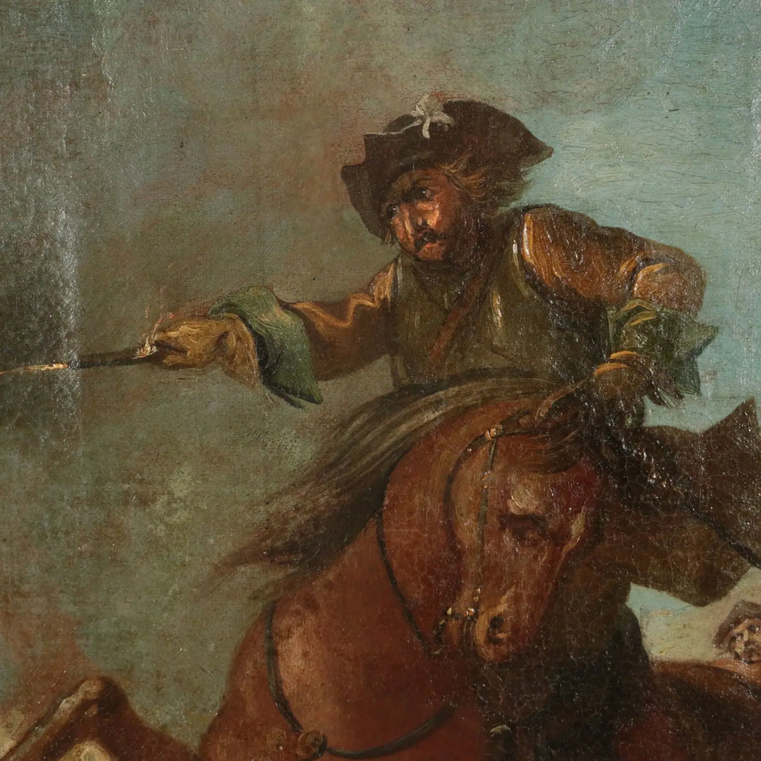 Battle Scene Oil On Canvas 17th Century | Art | Antique Painting