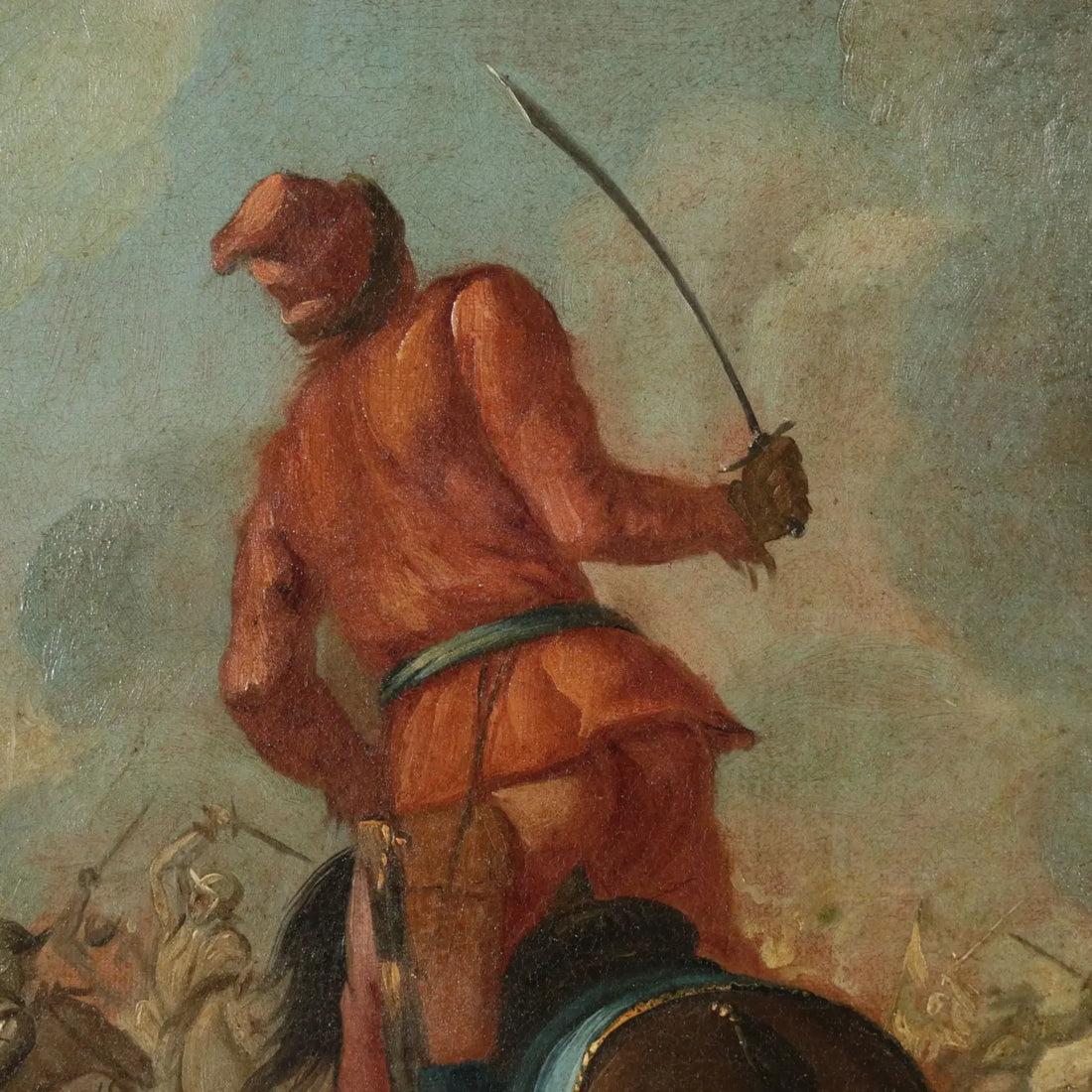 Battle Scene Oil On Canvas 17th Century | Art | Antique Painting