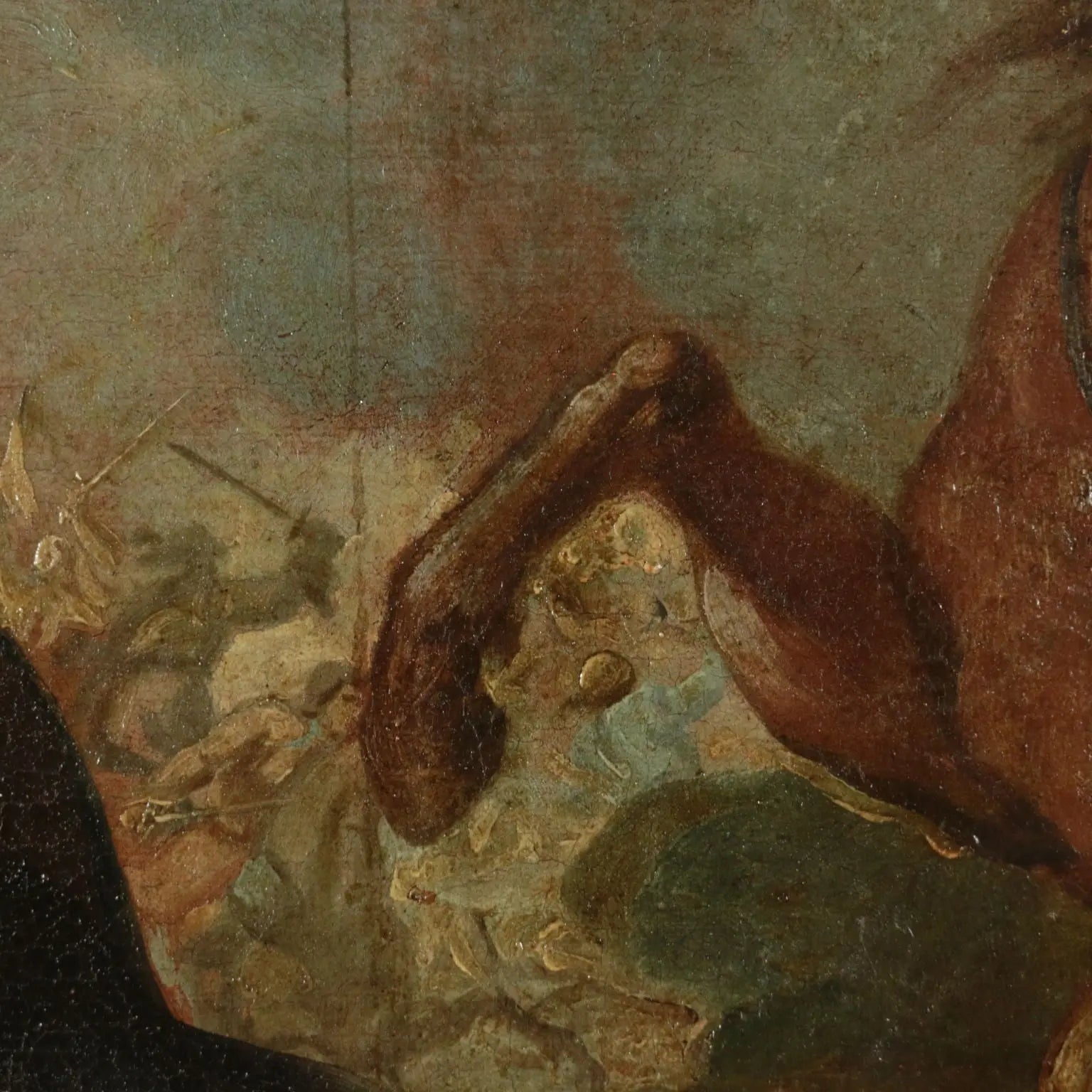 Battle Scene Oil On Canvas 17th Century | Art | Antique Painting