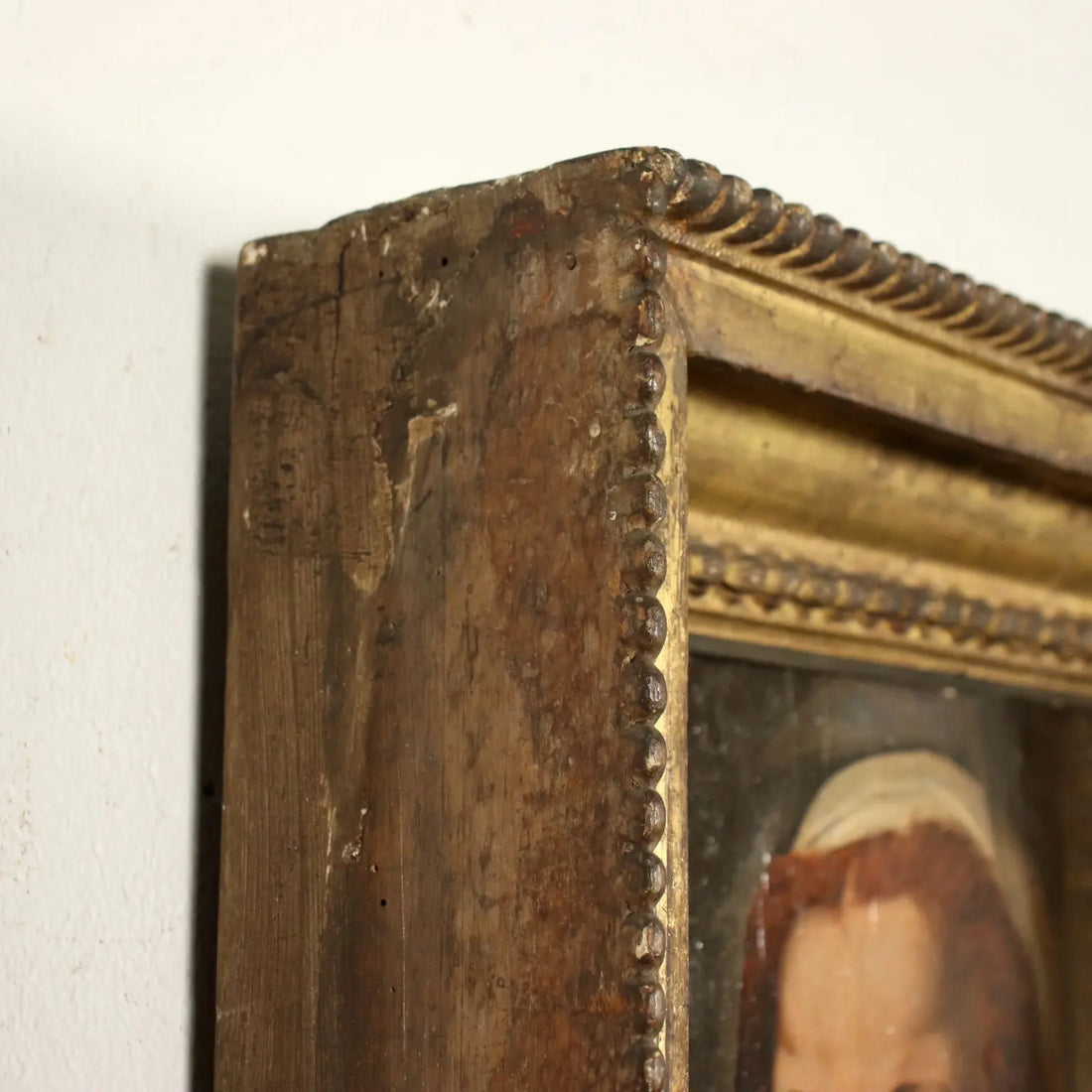 Antique Painting Female Head A. Del Sarto Attr. Tempera on Wood - Female Head | Art | Antique Painting