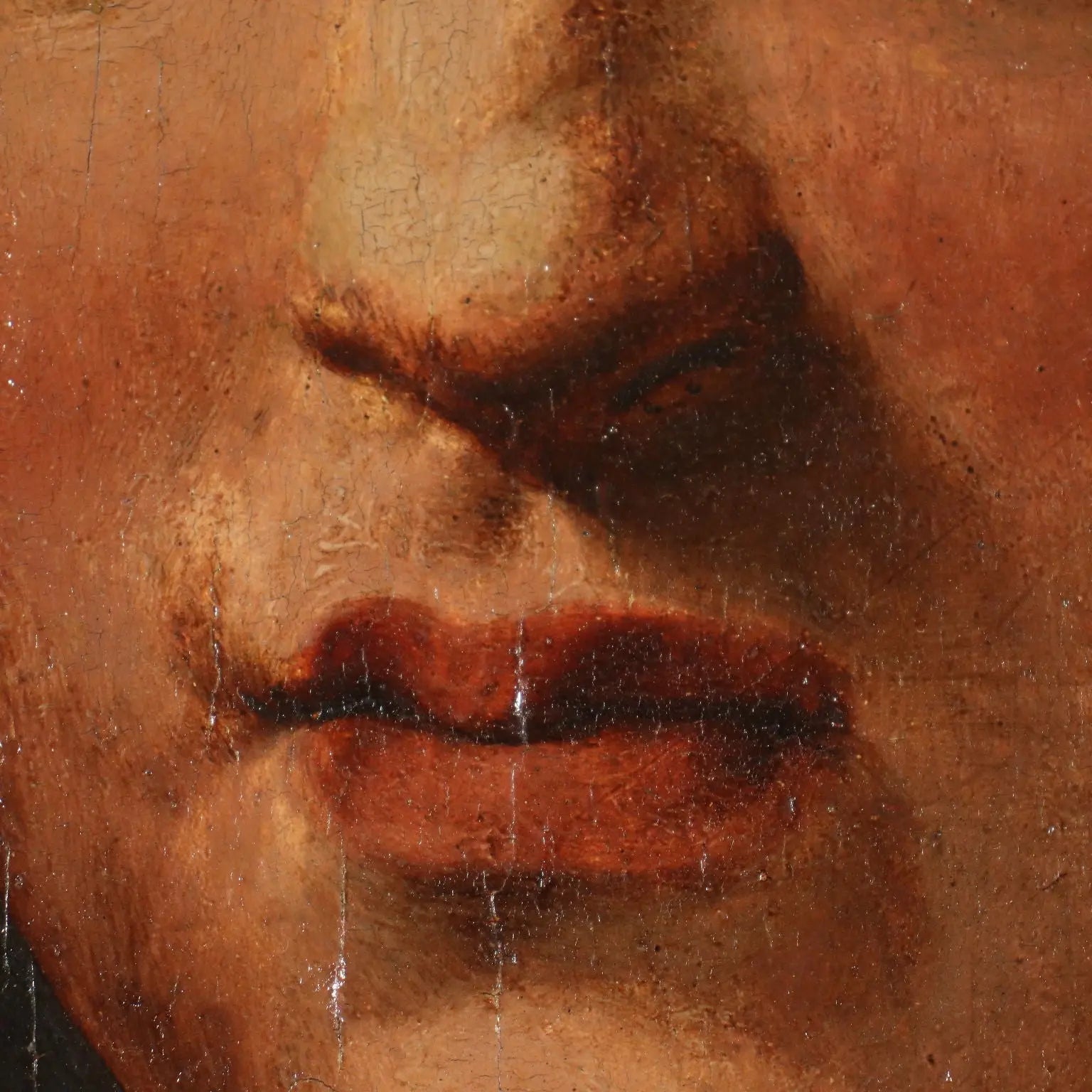 Antique Painting Female Head A. Del Sarto Attr. Tempera on Wood - Female Head | Art | Antique Painting