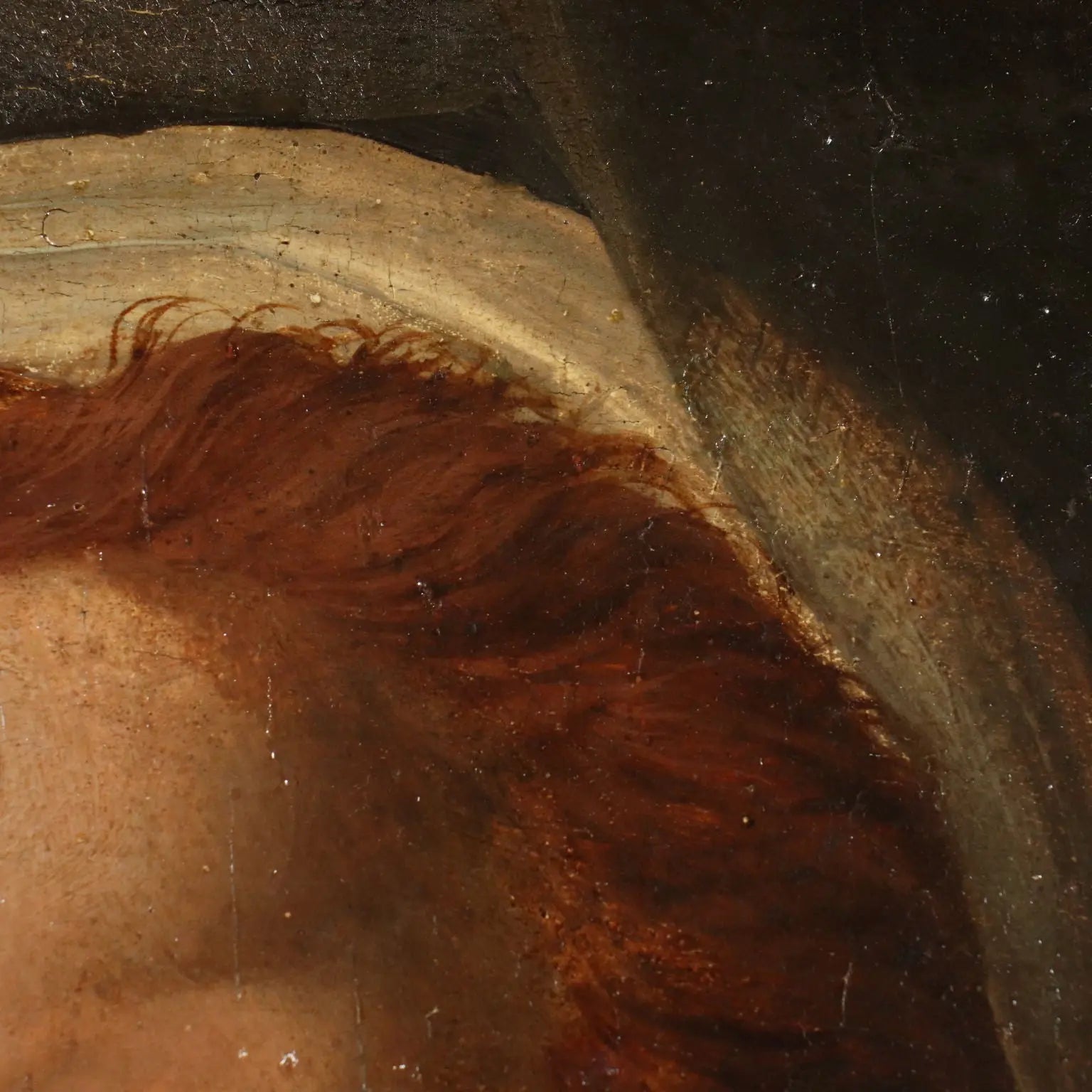 Antique Painting Female Head A. Del Sarto Attr. Tempera on Wood - Female Head | Art | Antique Painting
