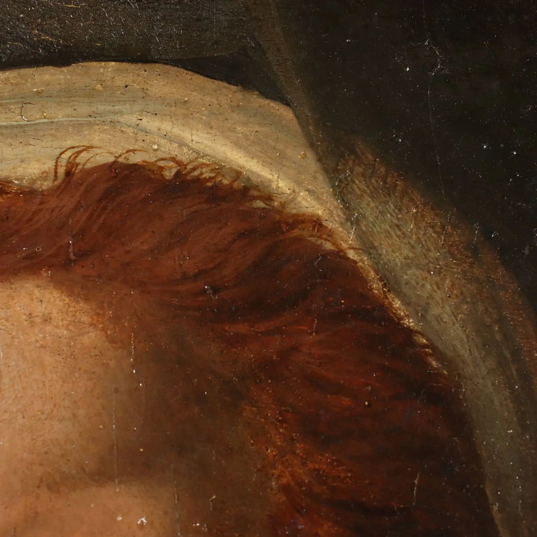 Antique Painting Female Head A. Del Sarto Attr. Tempera on Wood - Female Head | Art | Antique Painting