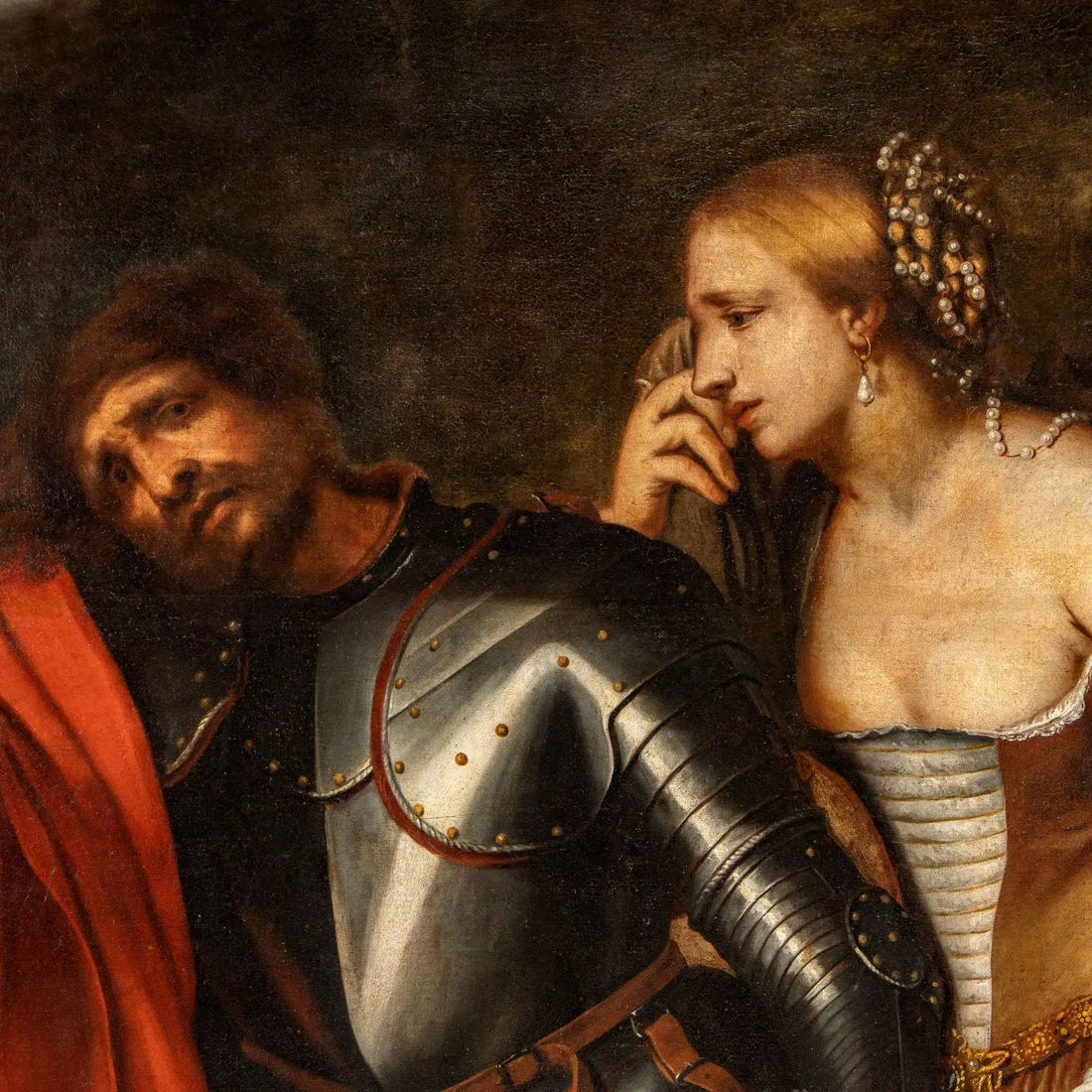 Antique Painting Signed Girolamo Forabosco Jefte and His Daughter - Jefte and His Daughter | Art | Antique Painting
