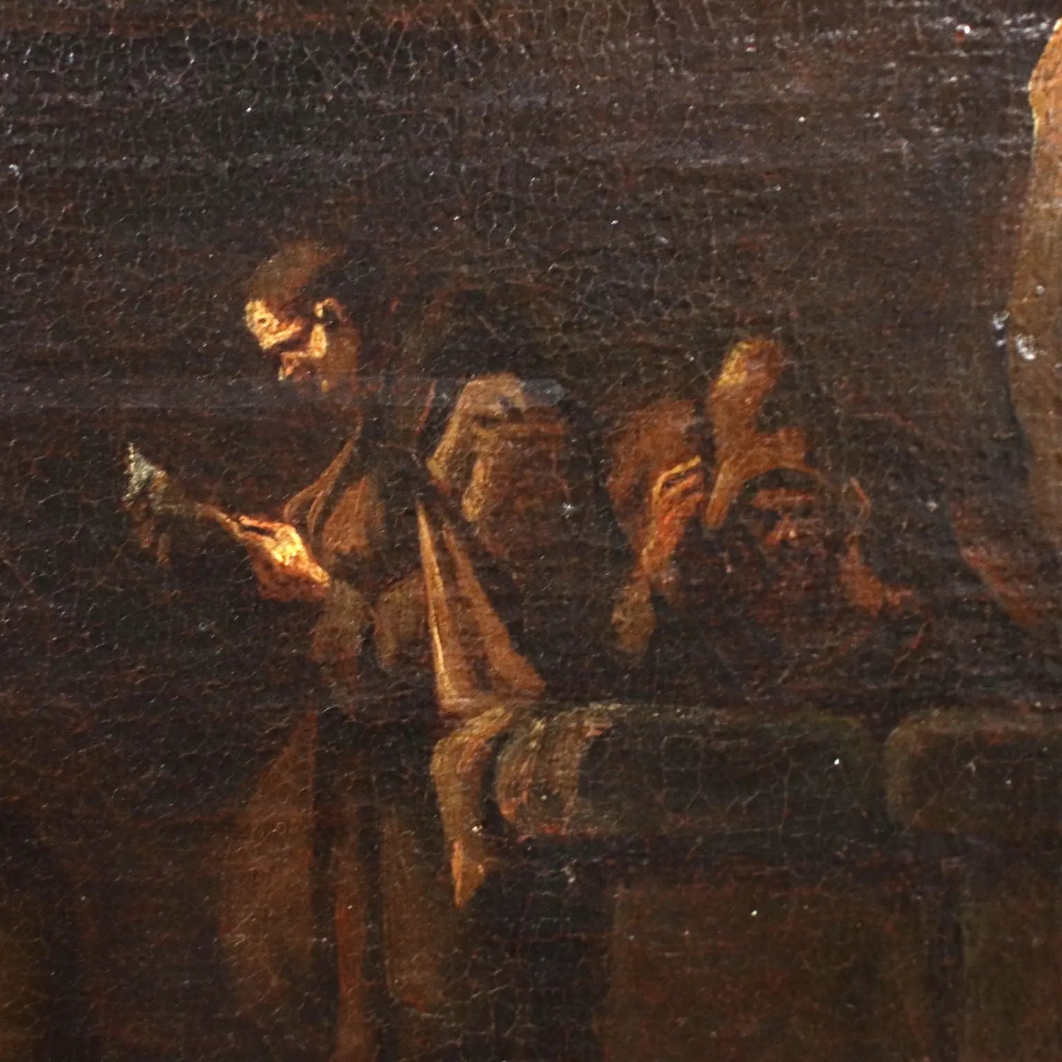 The Monk's Lunch Oil on Canvas Genoese School Italy XVIII C - The Monks Lunch | Art | Antique Painting