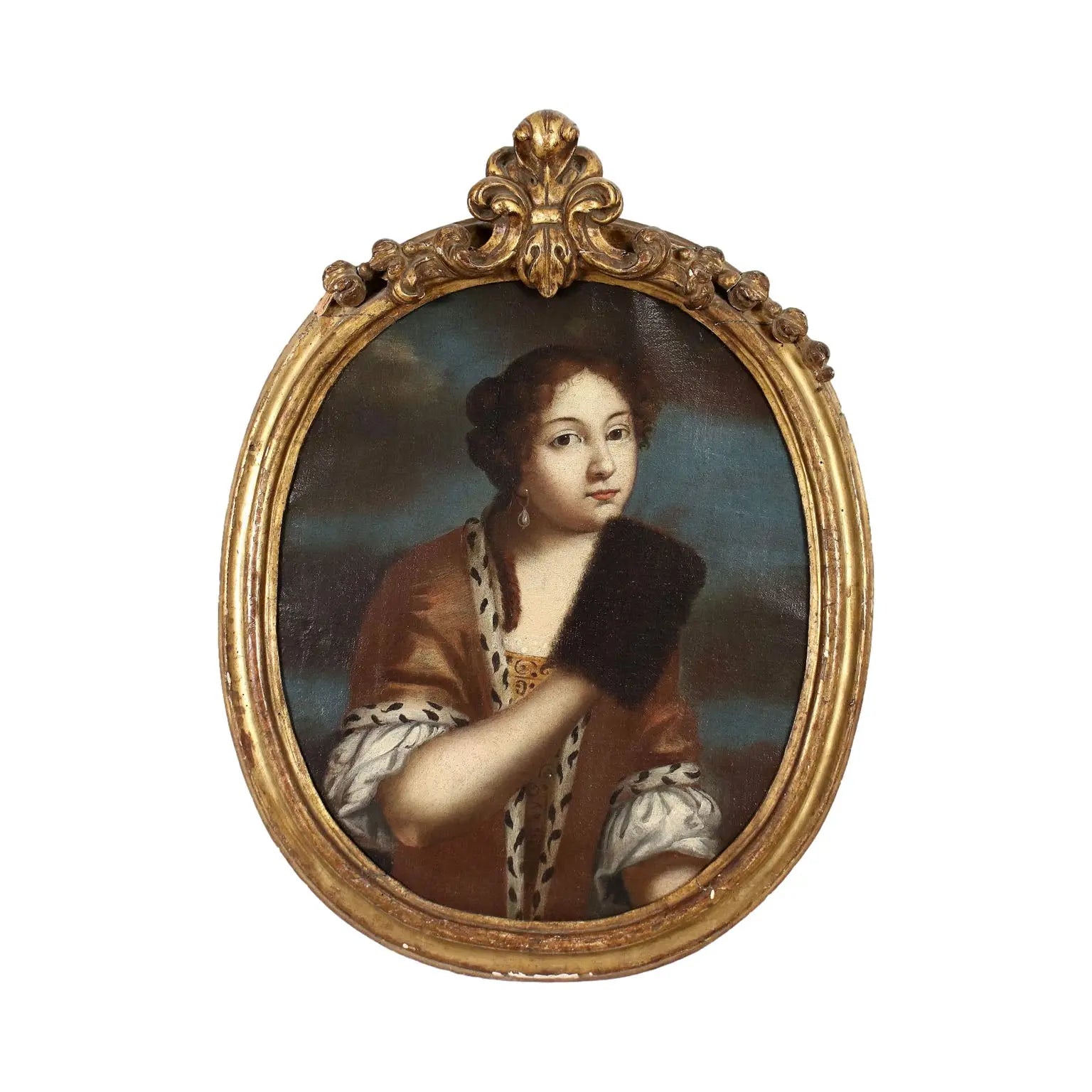 Female Portrait Oil on Canvas Italy XVIII Century | Art | Antique Painting