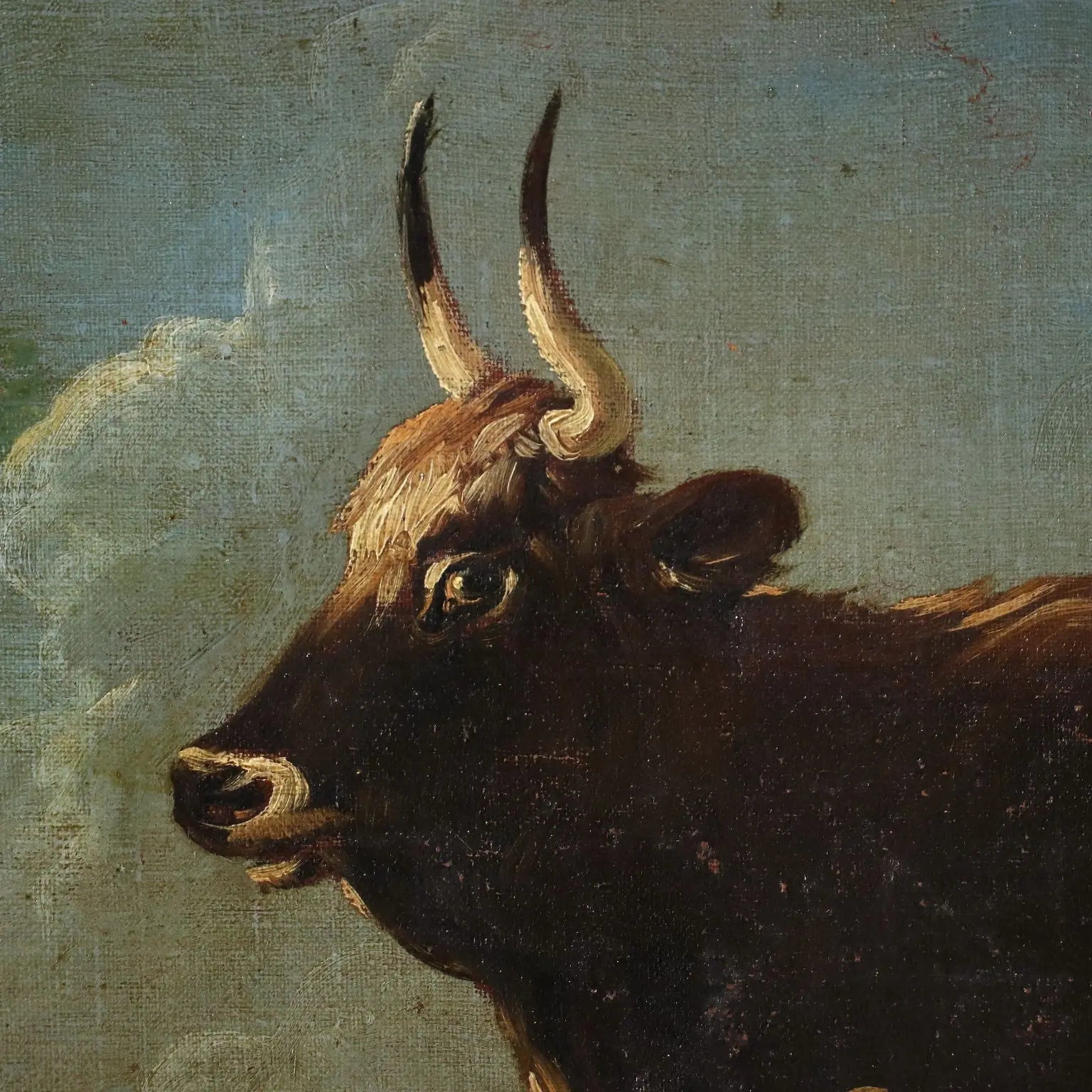 Antique Painting Landscape Shepherds Oil on Canvas XVII Century | Art | Antique Painting