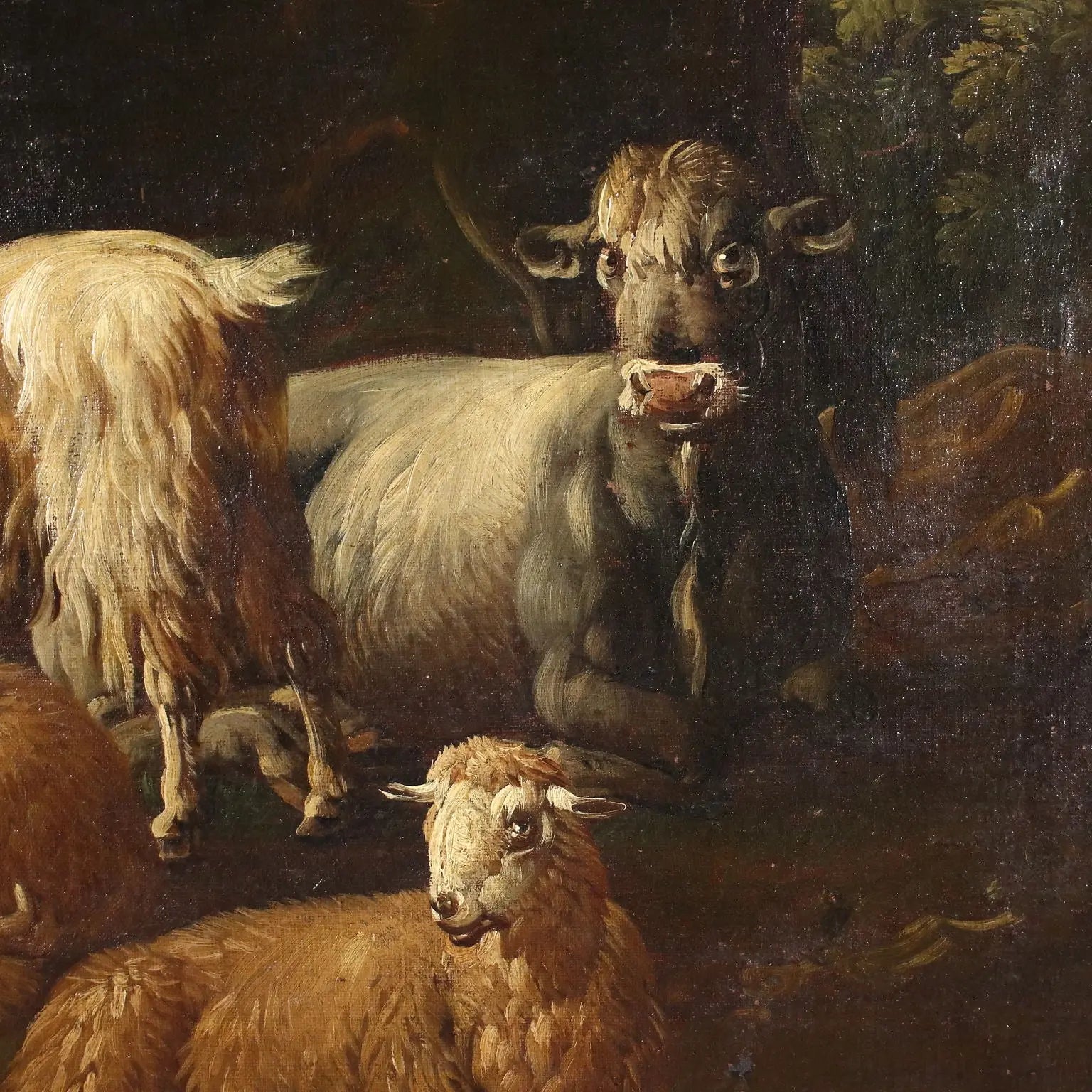 Antique Painting Landscape Shepherds Oil on Canvas XVII Century | Art | Antique Painting