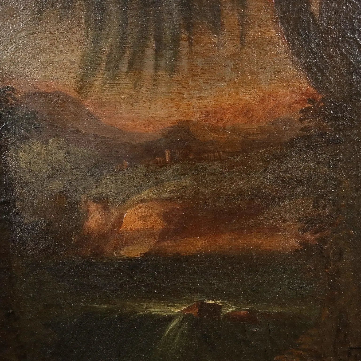 Rest on the Flight into Egypt Oil on Canvas XVIII-XIX Century - Rest on the Flight into Egypt | Art | Antique Painting