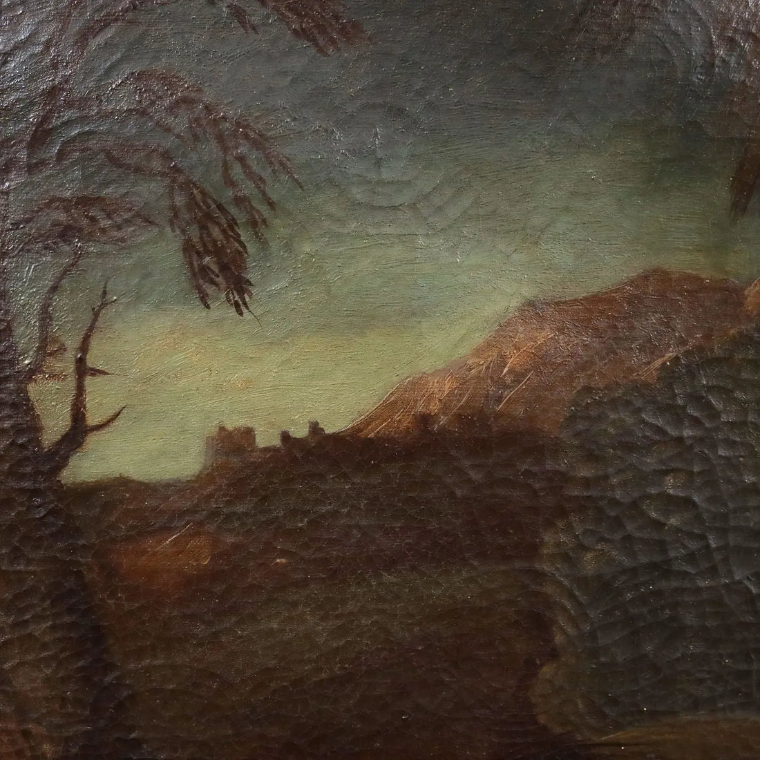 Rest on the Flight into Egypt Oil on Canvas XVIII-XIX Century - Rest on the Flight into Egypt | Art | Antique Painting