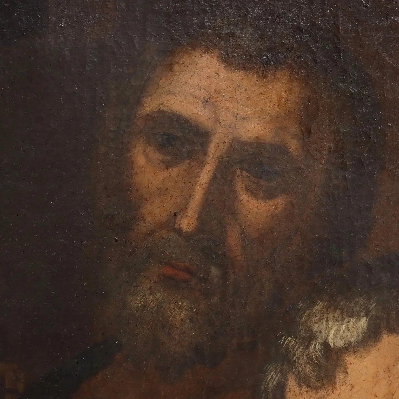 Antique Painting Religious Subject Oil on Canvas Italy XVII Century