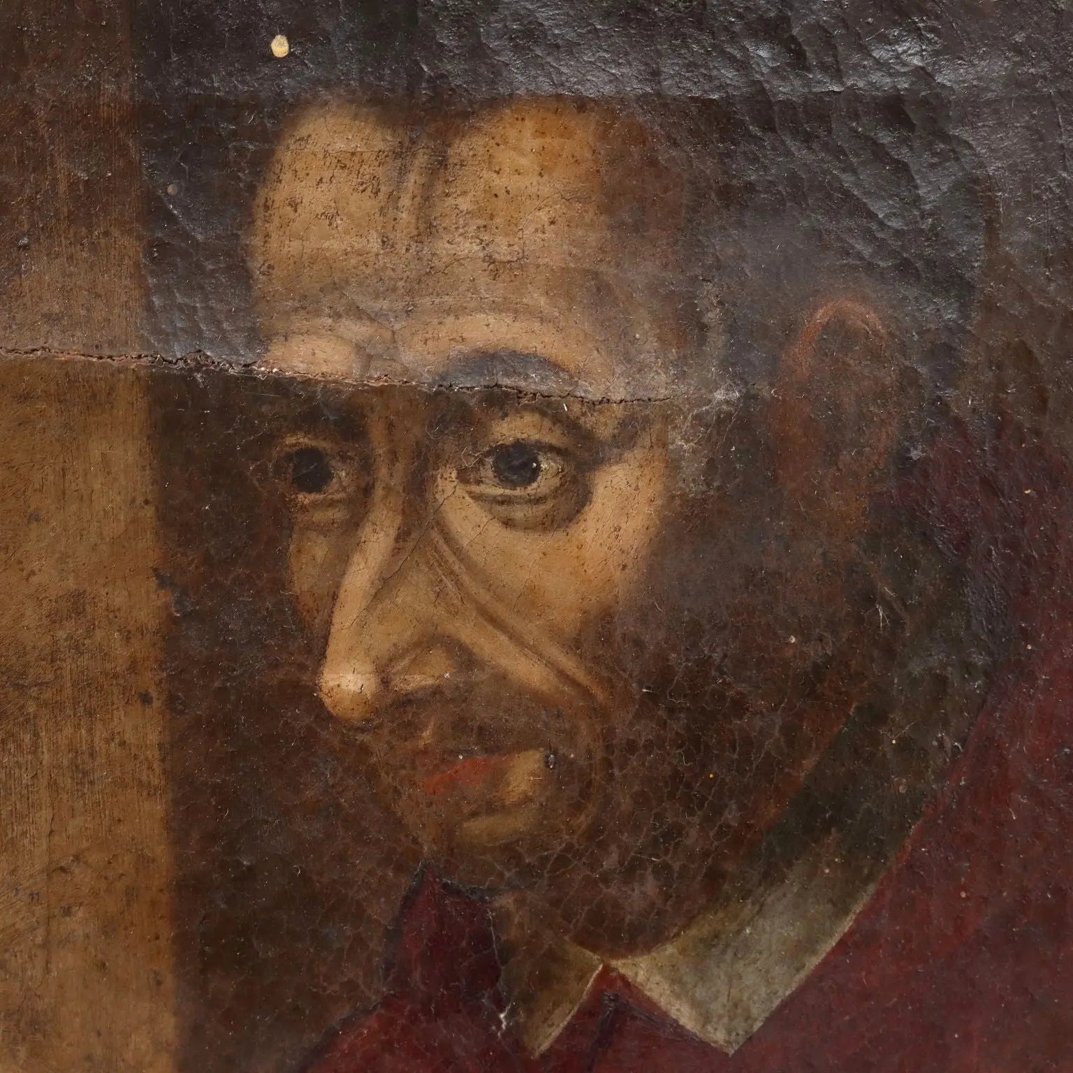 Antique Painting Religious Subject Oil on Canvas Italy XVII Century