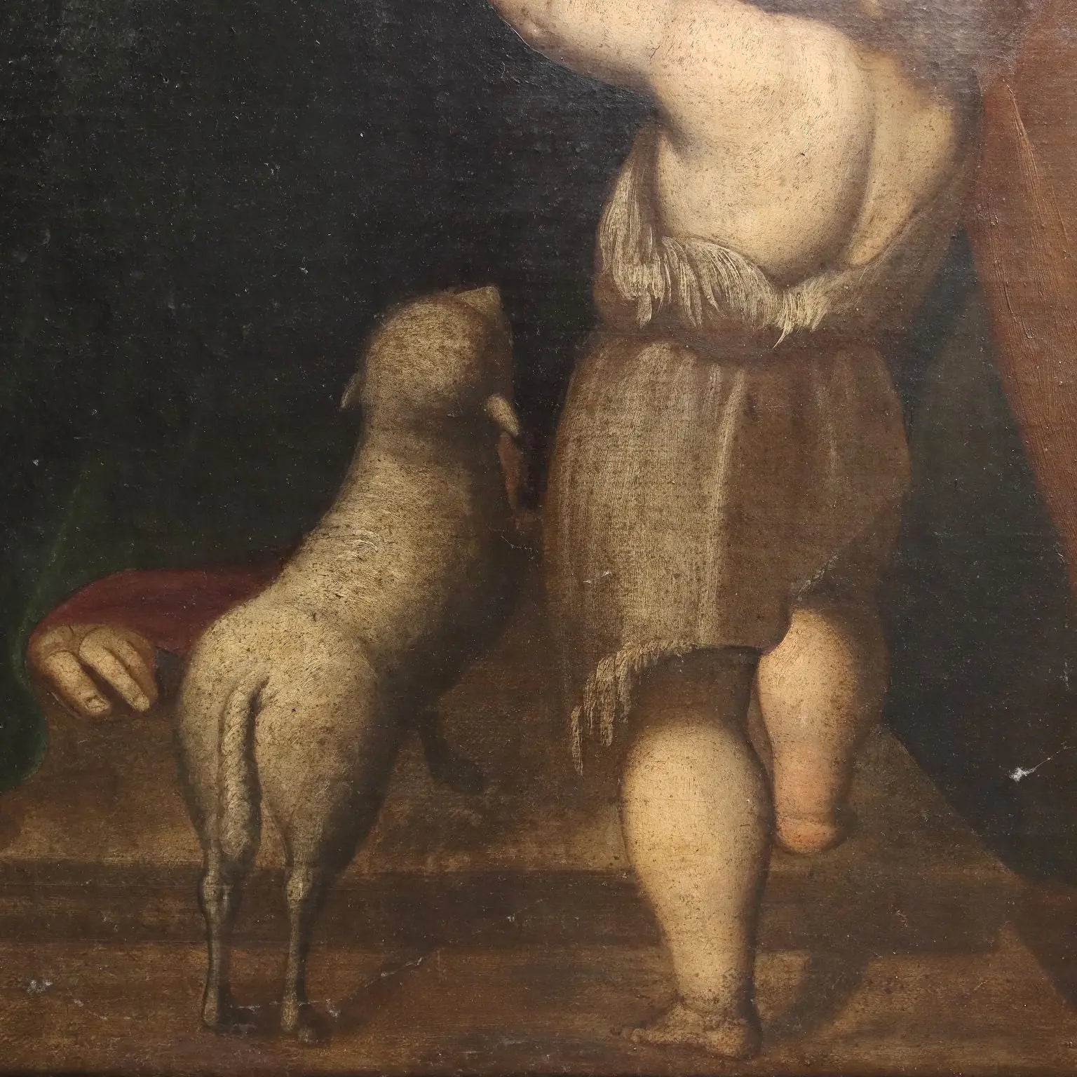 Antique Painting Religious Subject Oil on Canvas Italy XVII Century