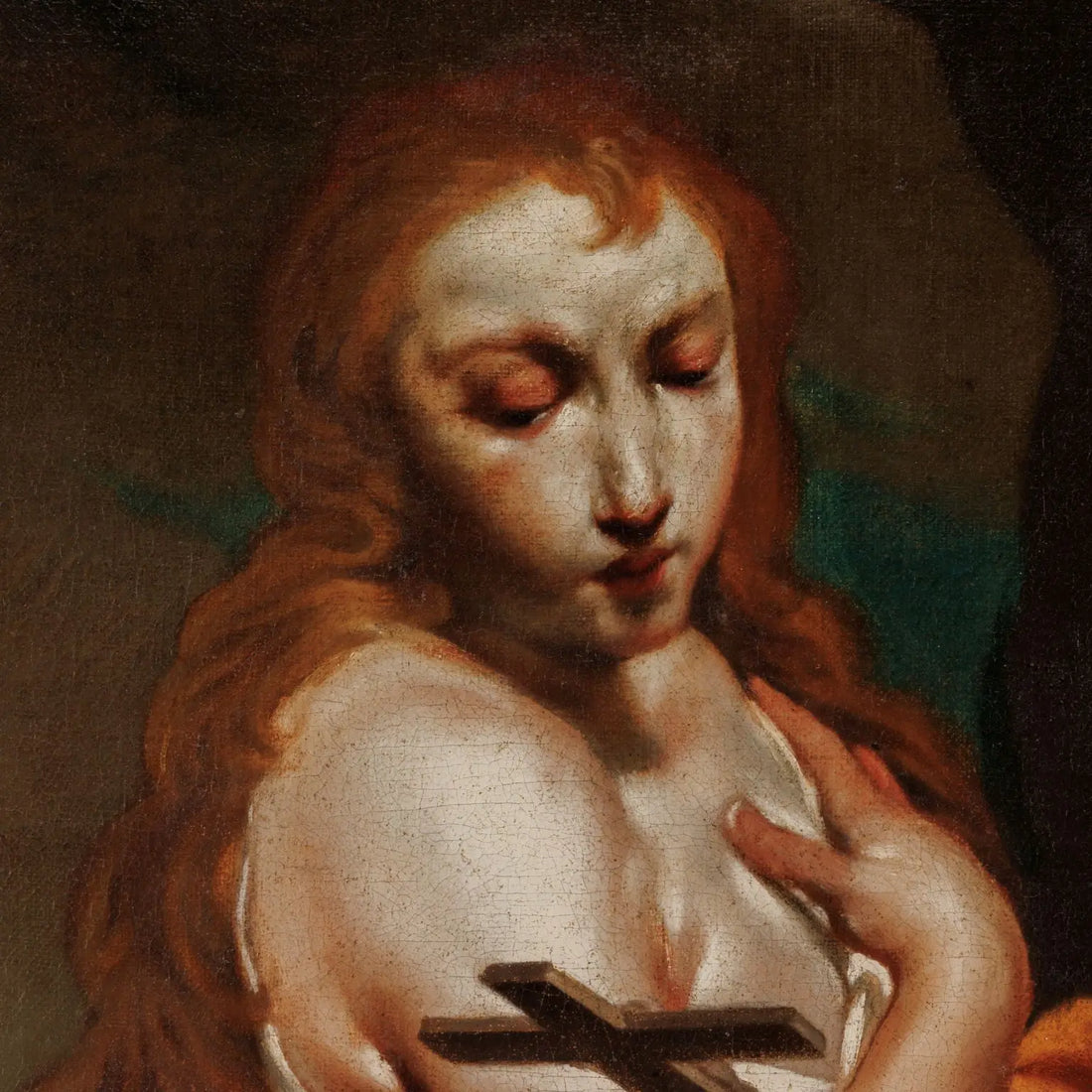 Antique Painting Religious Subject Oil on Canvas 1750 ca. - Penitent Magdalene, ca. 1750 | Art | Antique Painting