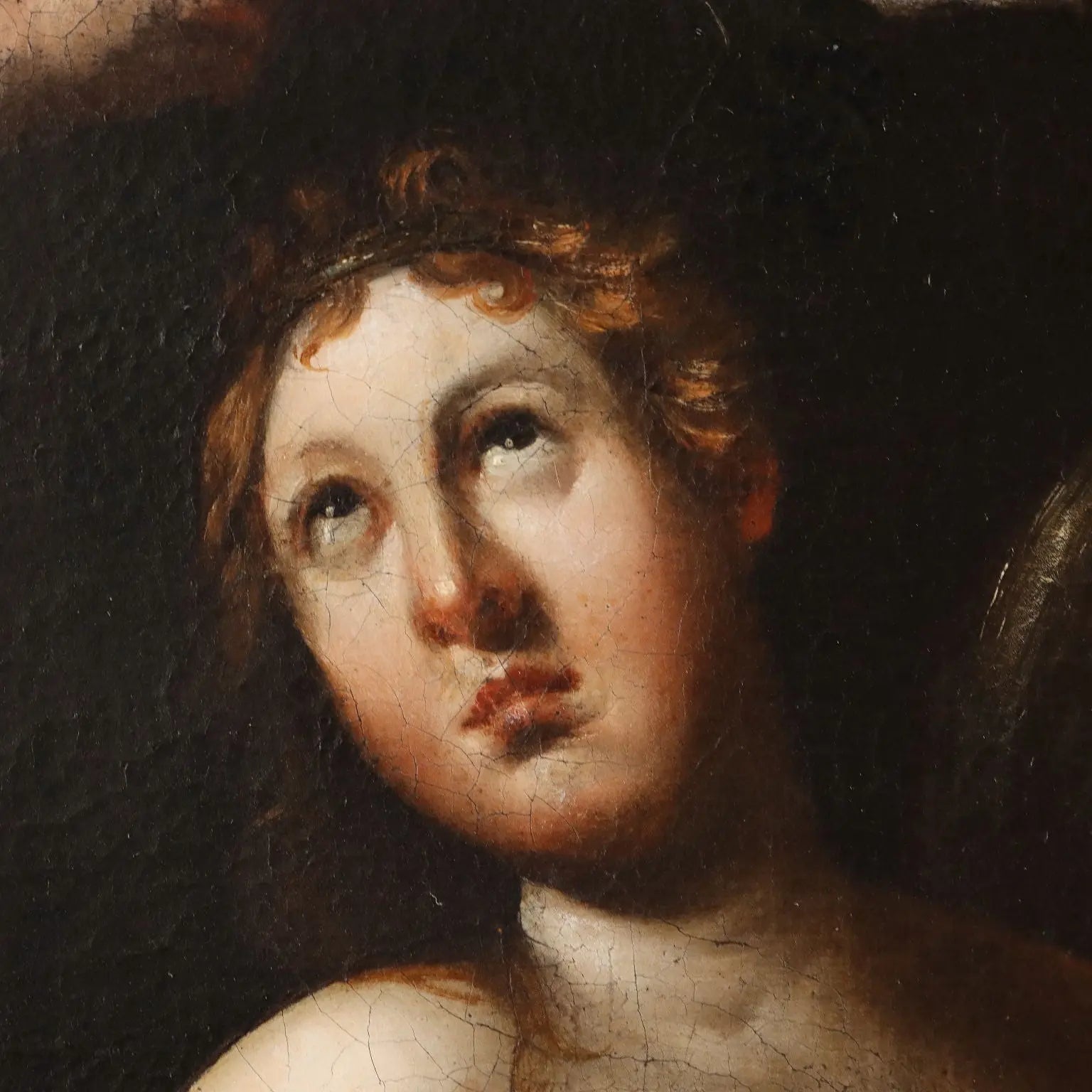 Painting Love and Psyche Oil on Canvas Italy XVIII Century - Love and Psyche | Art | Antique Painting