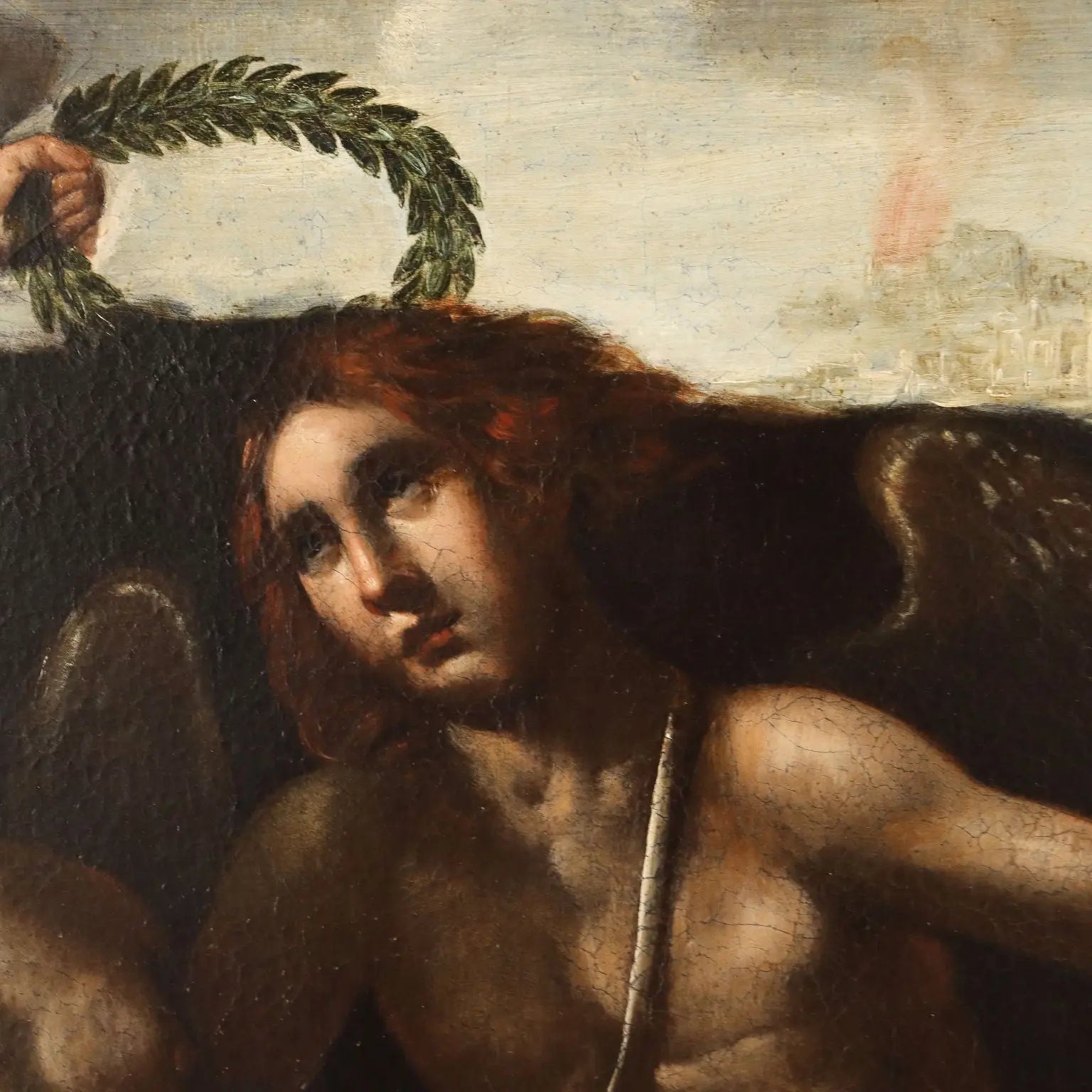 Painting Love and Psyche Oil on Canvas Italy XVIII Century - Love and Psyche | Art | Antique Painting