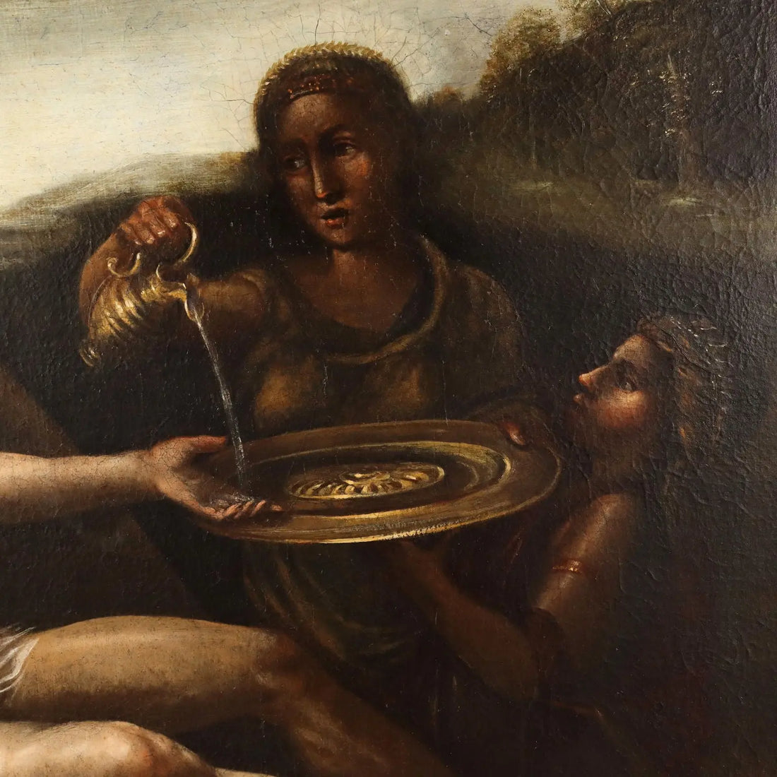 Painting Love and Psyche Oil on Canvas Italy XVIII Century - Love and Psyche | Art | Antique Painting