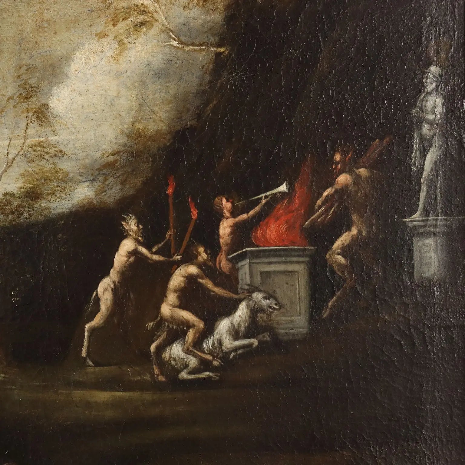 Painting Love and Psyche Oil on Canvas Italy XVIII Century - Love and Psyche | Art | Antique Painting