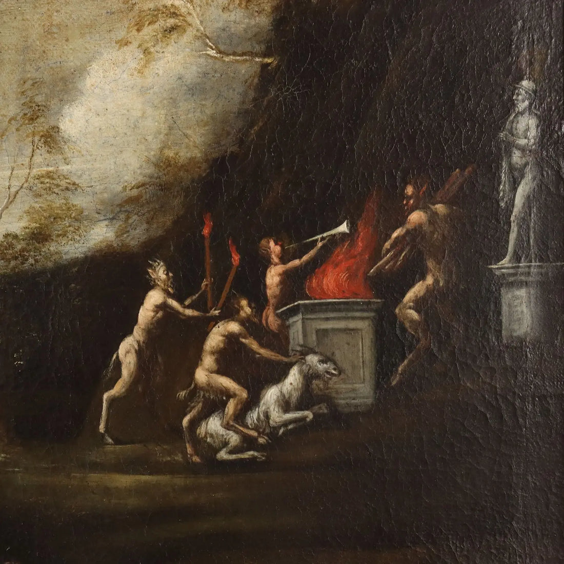 Painting Love and Psyche Oil on Canvas Italy XVIII Century - Love and Psyche | Art | Antique Painting