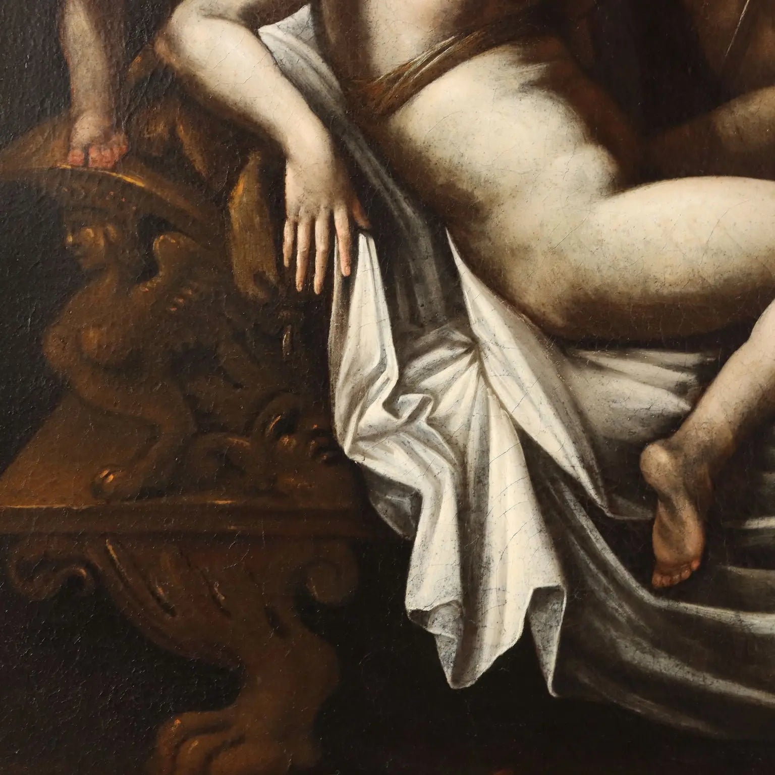 Painting Love and Psyche Oil on Canvas Italy XVIII Century - Love and Psyche | Art | Antique Painting