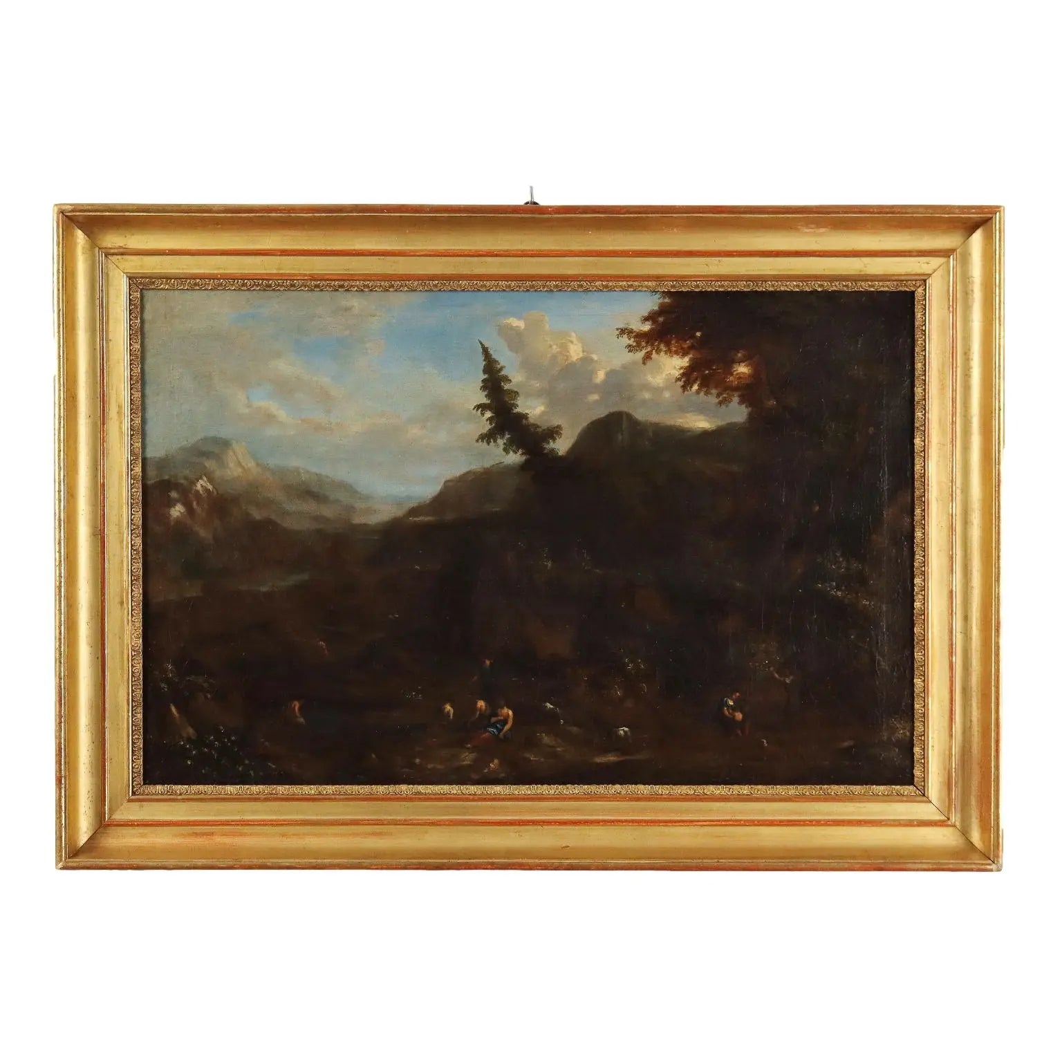 Antique Painting Landscape with Figures Oil on Canvas XVIII Century | Art | Antique Painting