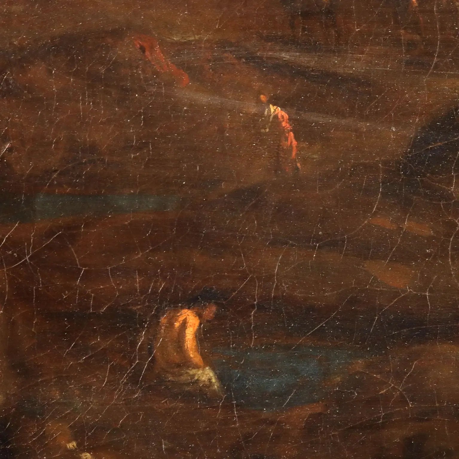 Antique Painting Landscape with Figures Oil on Canvas XVIII Century | Art | Antique Painting