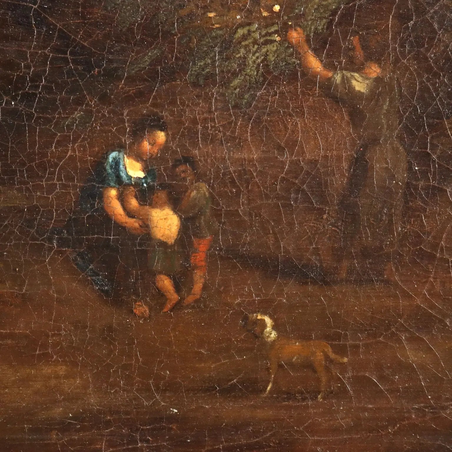 Antique Painting Landscape with Figures Oil on Canvas XVIII Century | Art | Antique Painting