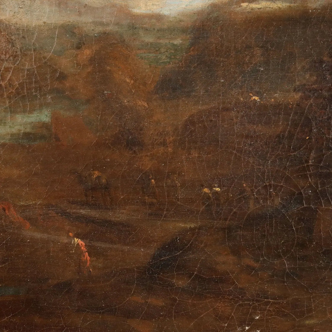 Antique Painting Landscape with Figures Oil on Canvas XVIII Century | Art | Antique Painting