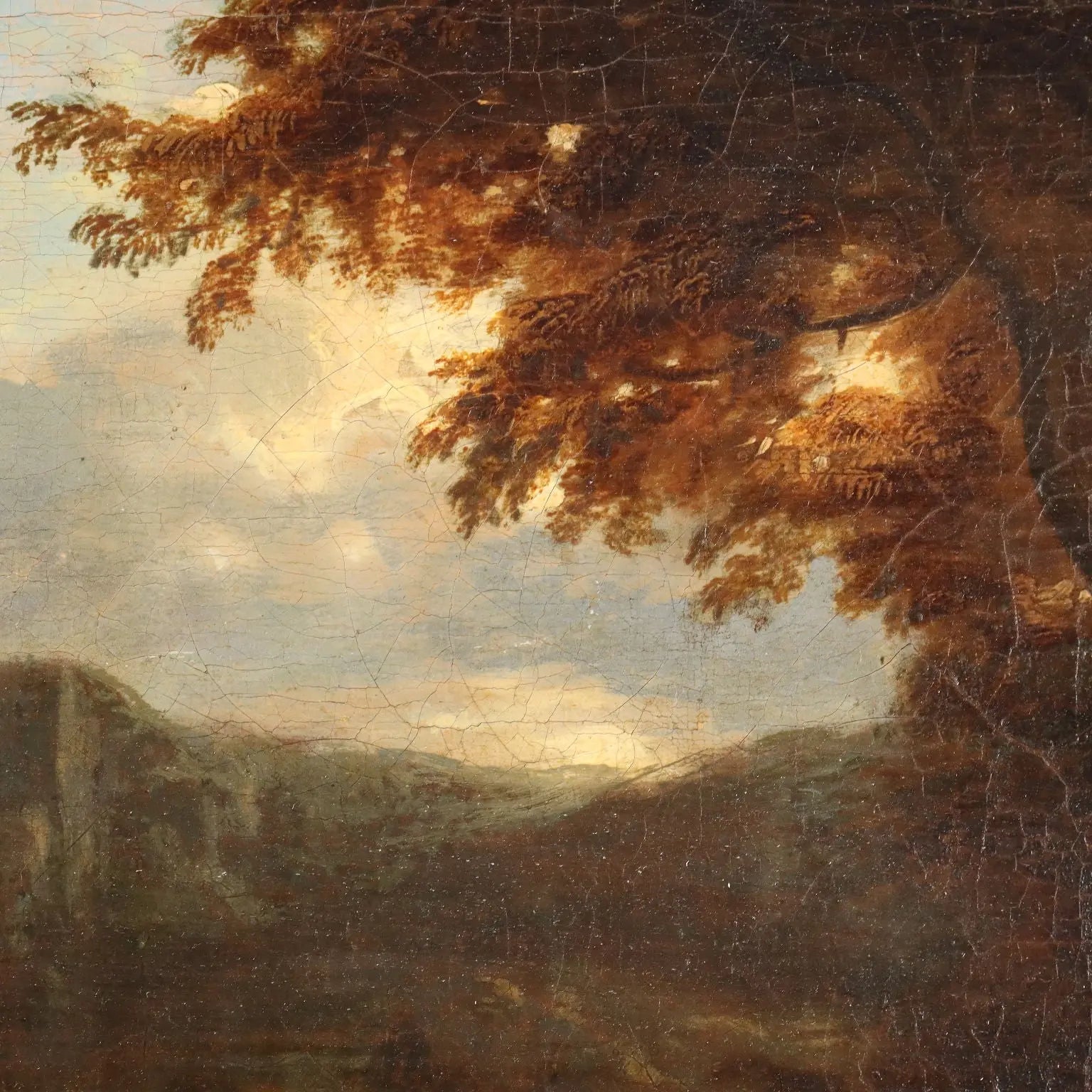 Antique Painting Landscape with Figures Oil on Canvas XVIII Century | Art | Antique Painting