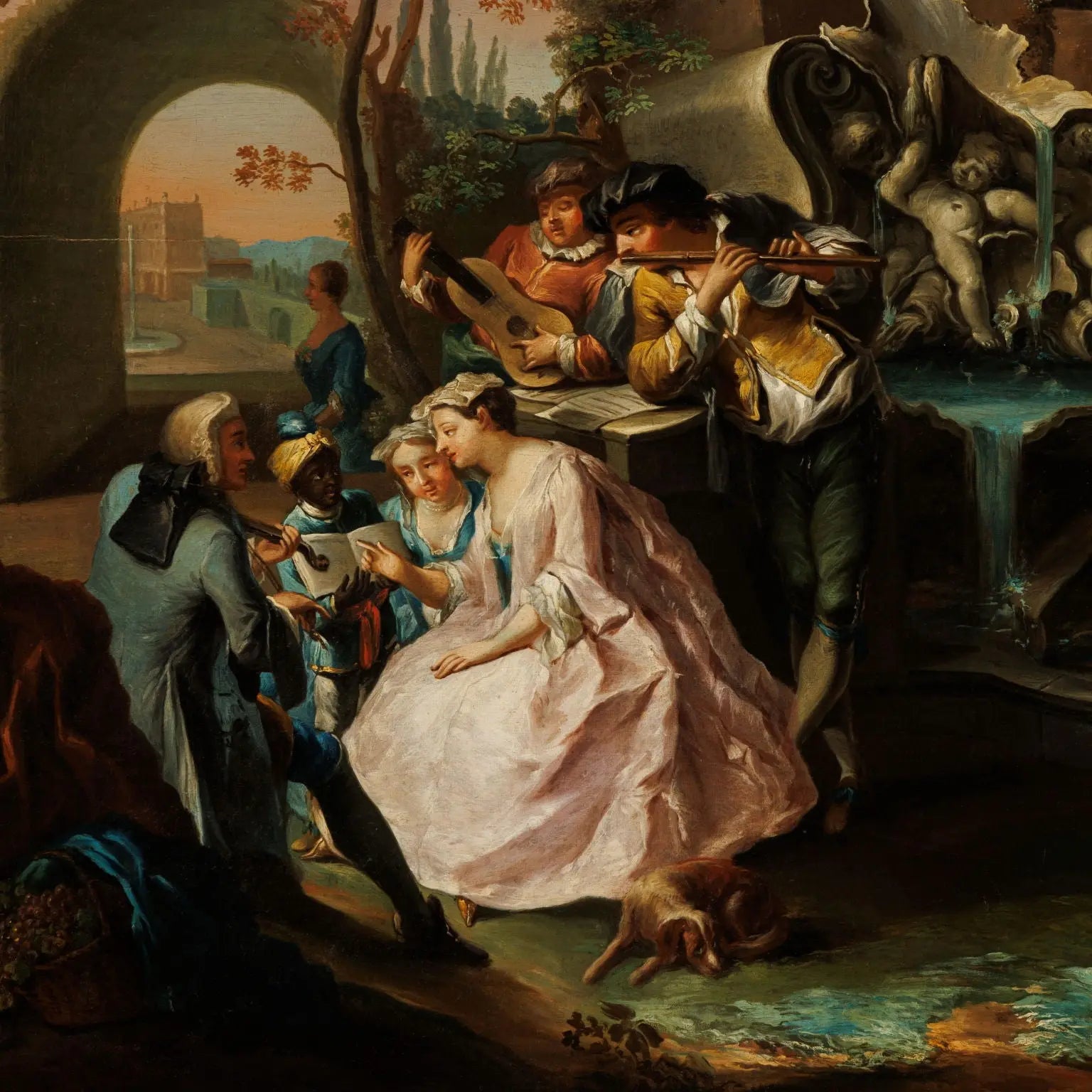Antique Painting Gallant Scene French School XVIII Century - French school. Mid 18th century | Art | Antique Painting