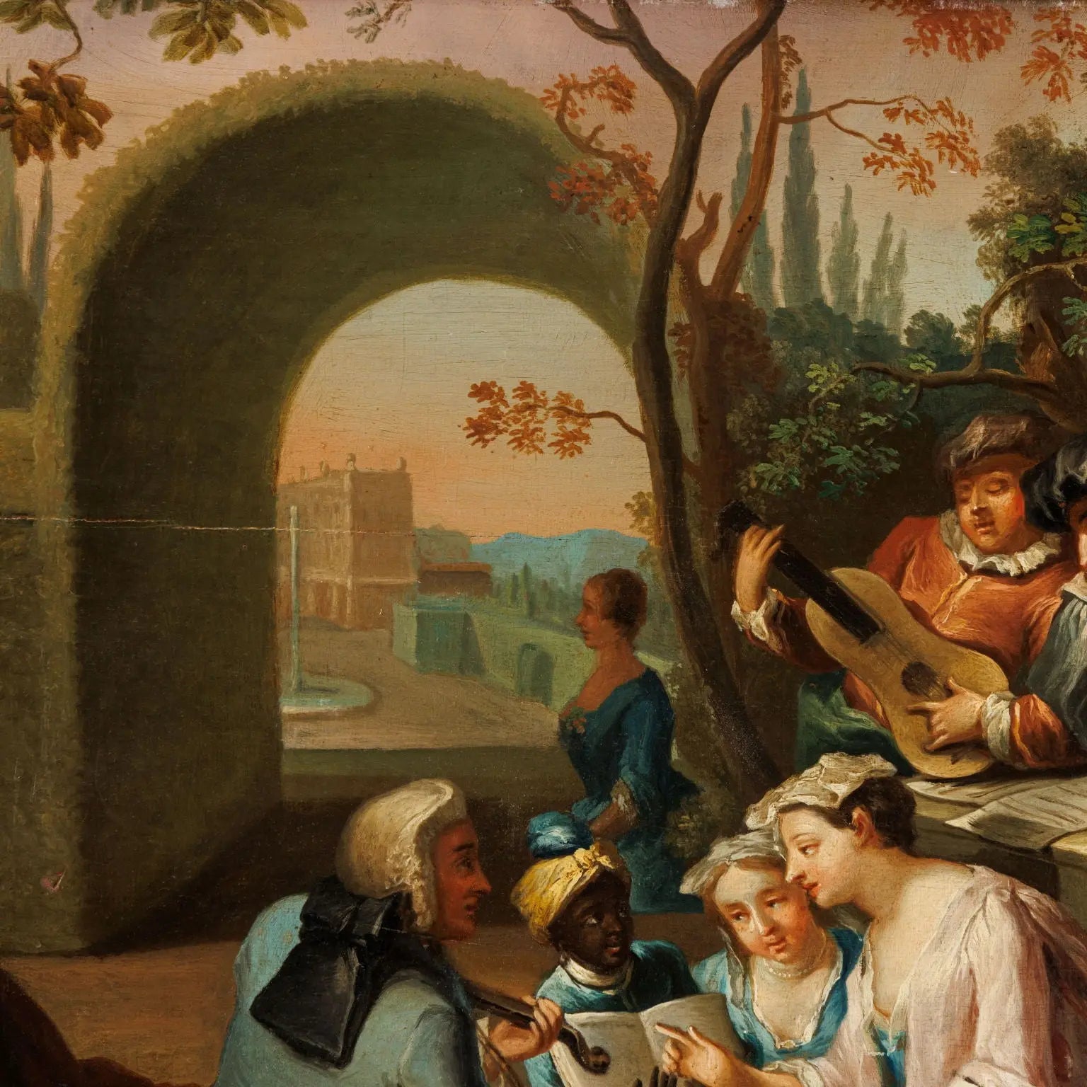 Antique Painting Gallant Scene French School XVIII Century - French school. Mid 18th century | Art | Antique Painting