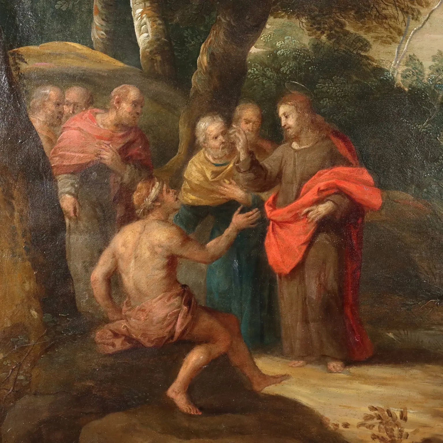 Ancient Painting Healing Scene '600 Oil on Copper | Art | Antique Painting