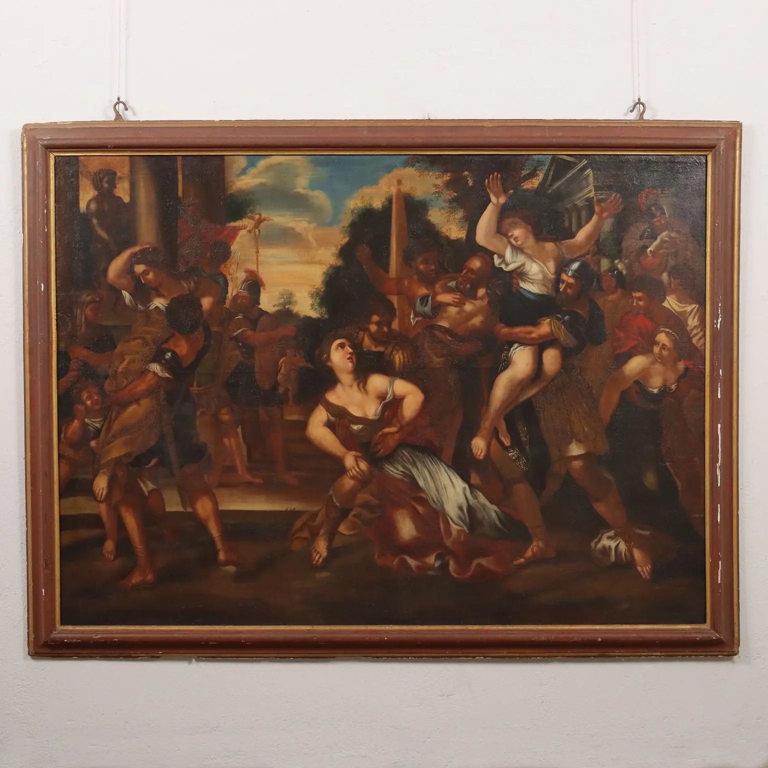 Antique Painting '600 The Rape of the Sabine Oil on Canvas Framed | Art | Antique Painting